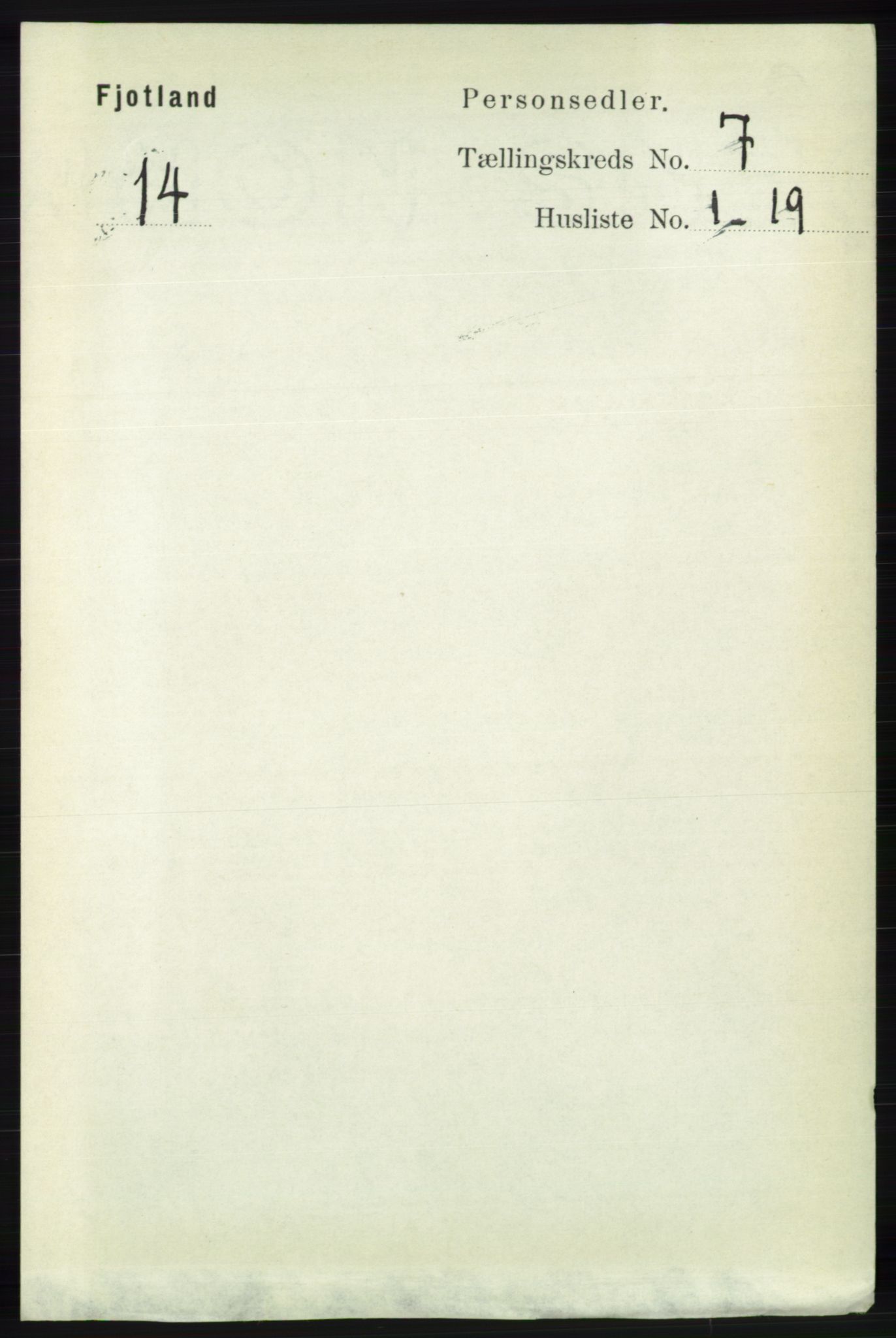 RA, Folketelling 1891 for 1036 Fjotland herred, 1891, s. 1015