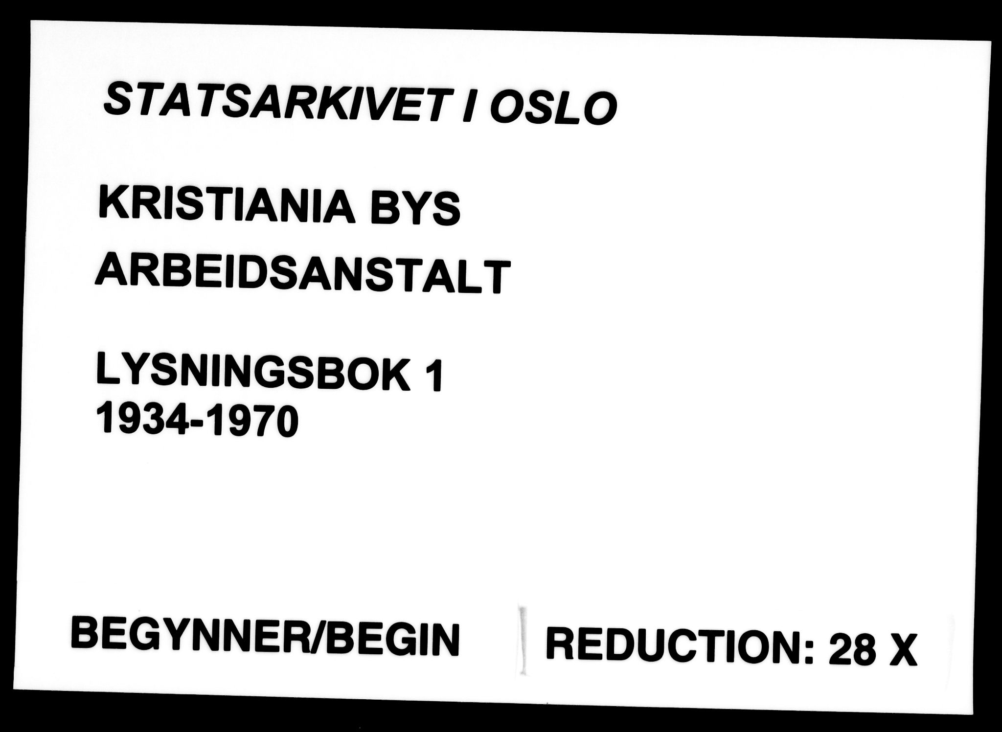 Krohgstøtten sykehusprest Kirkebøker, SAO/A-10854/H/Ha/L0001: Lysningsprotokoll nr. 1, 1934-1970