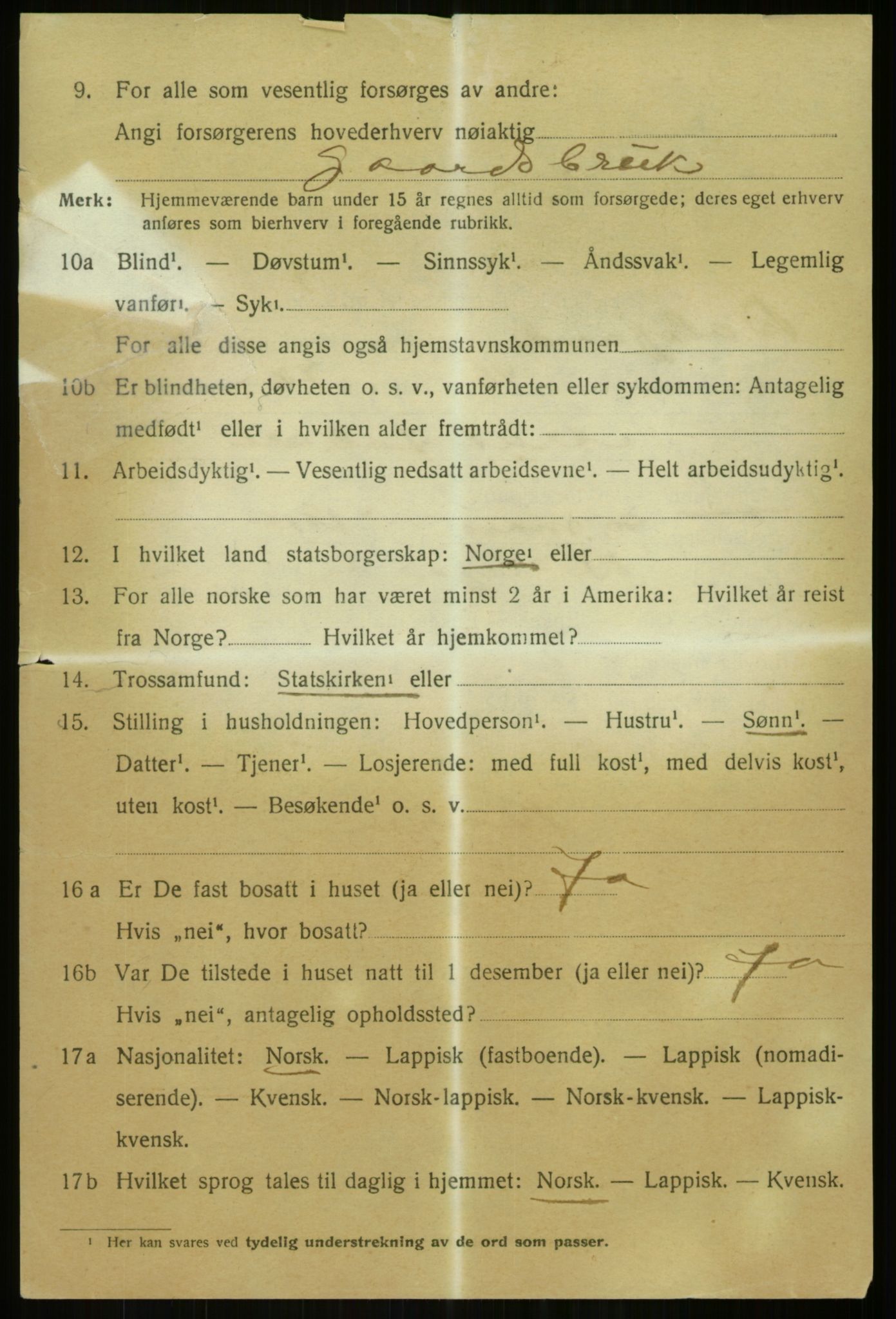 SATØ, Folketelling 1920 for 1933 Balsfjord herred, 1920, s. 8716
