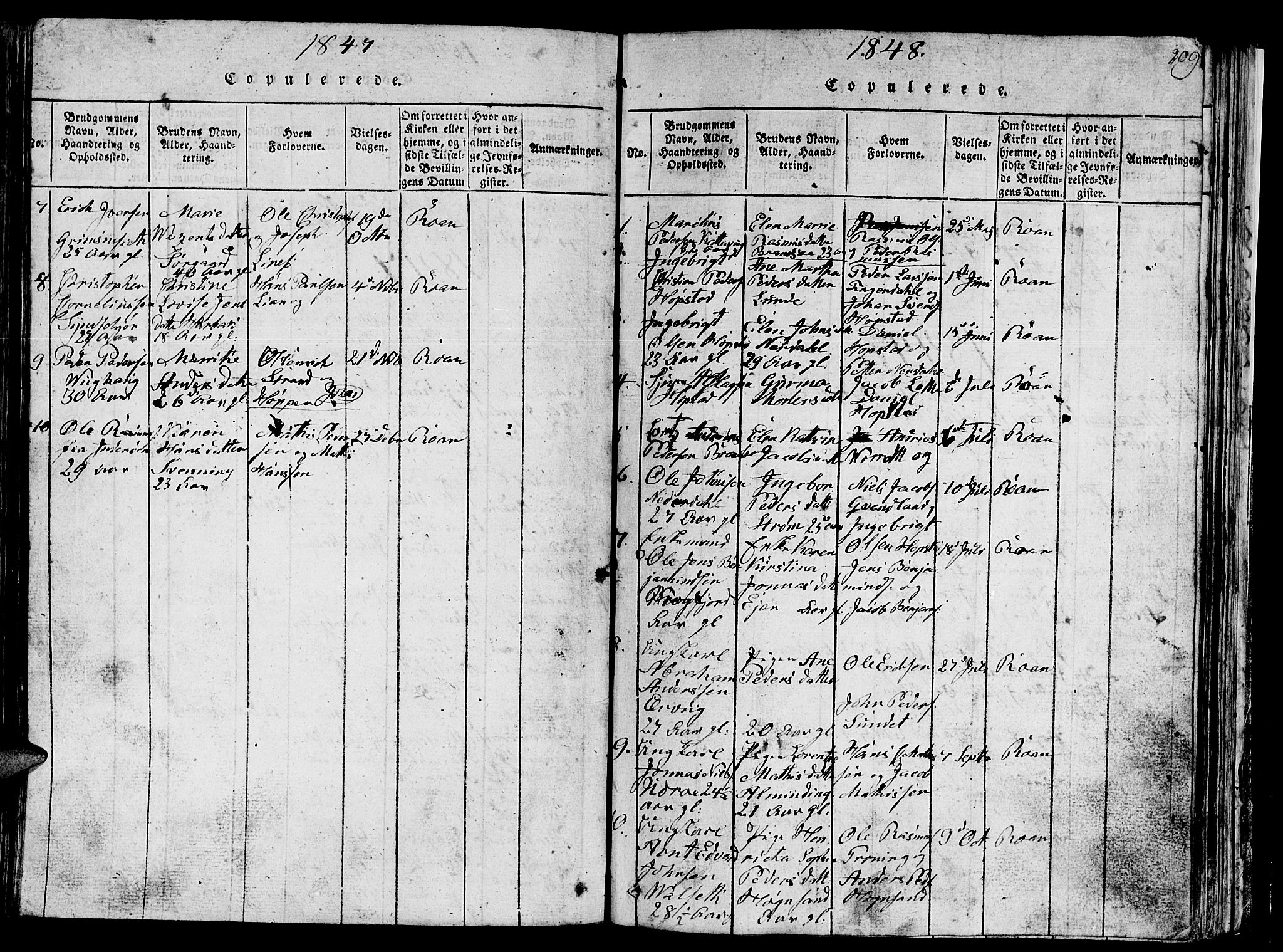 Ministerialprotokoller, klokkerbøker og fødselsregistre - Sør-Trøndelag, AV/SAT-A-1456/657/L0714: Klokkerbok nr. 657C01, 1818-1868, s. 209