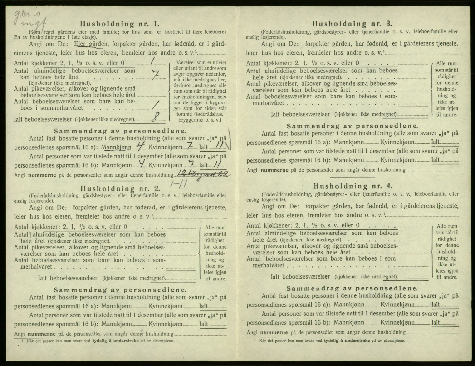 SAB, Folketelling 1920 for 1240 Strandvik herred, 1920, s. 118