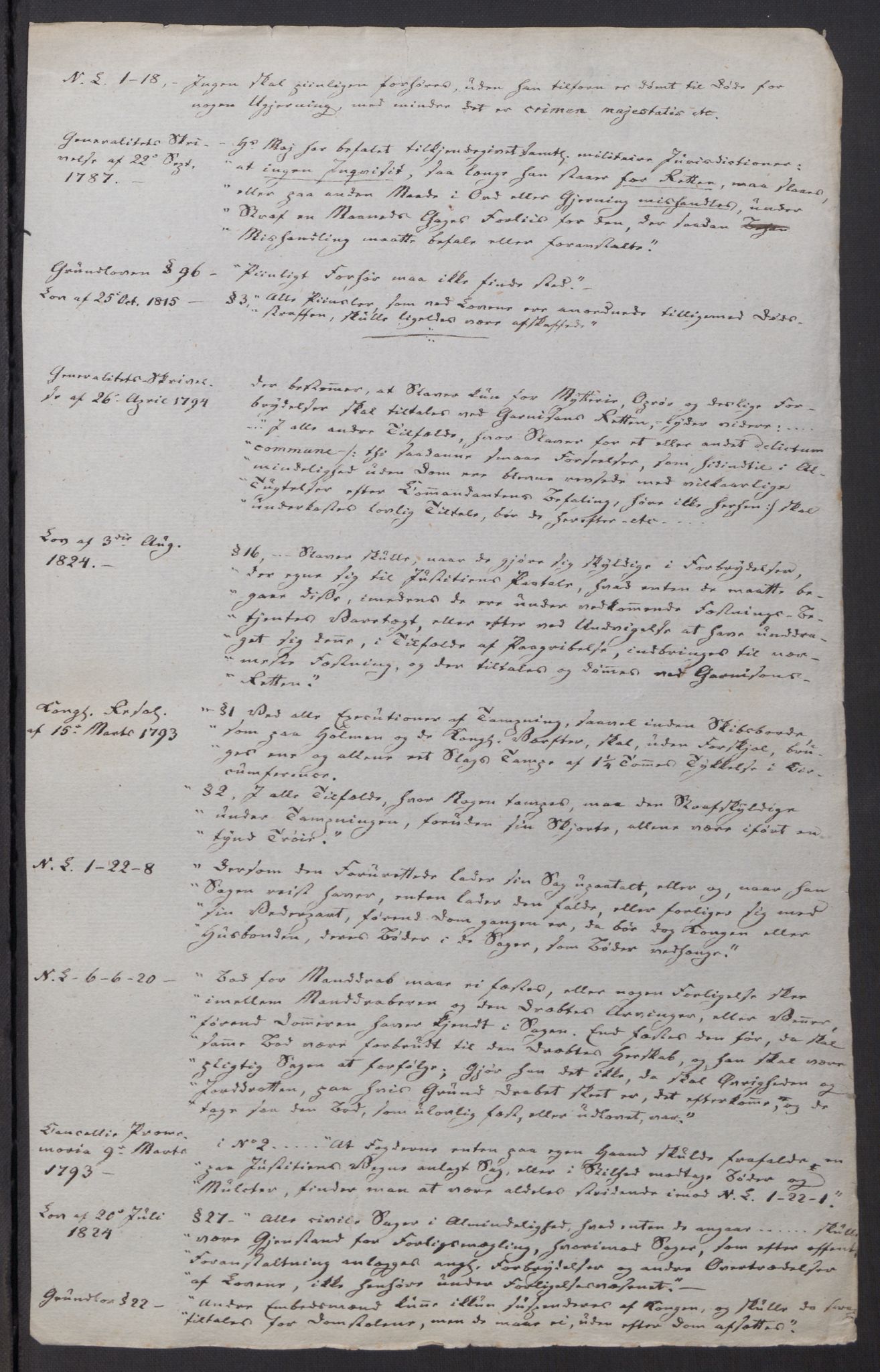 Motzfeldt-familien, AV/RA-PA-0234/D/L001b/0009: -- / "Til de trykte Optegnelser", 1821-1836