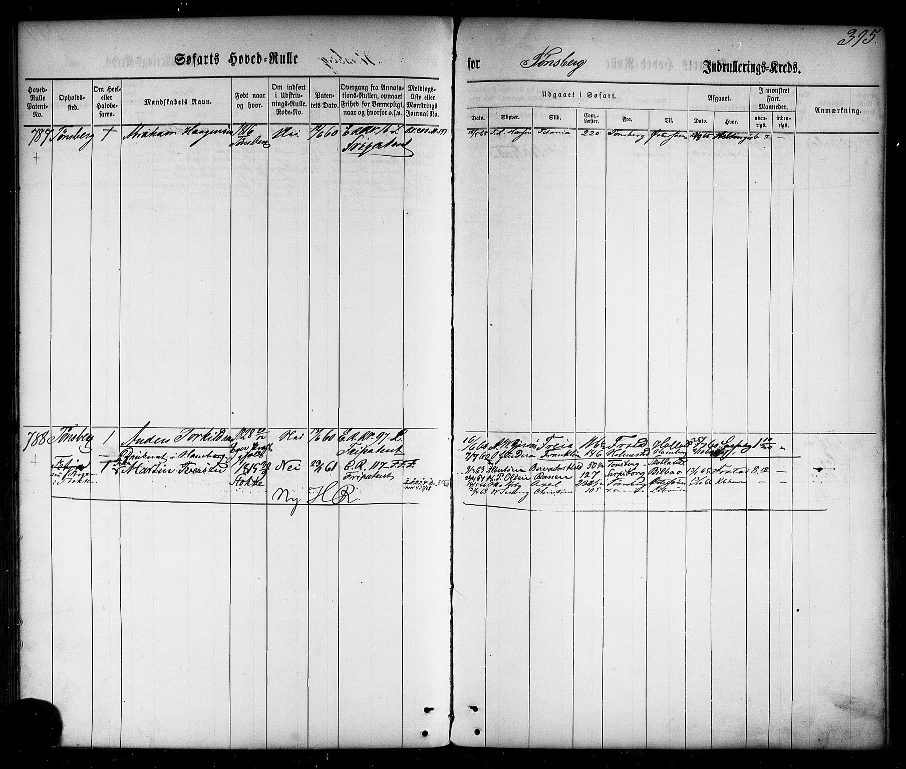 Tønsberg innrulleringskontor, AV/SAKO-A-786/F/Fc/Fca/L0001: Hovedrulle Patent nr. 1-1428, 1860-1861, s. 437