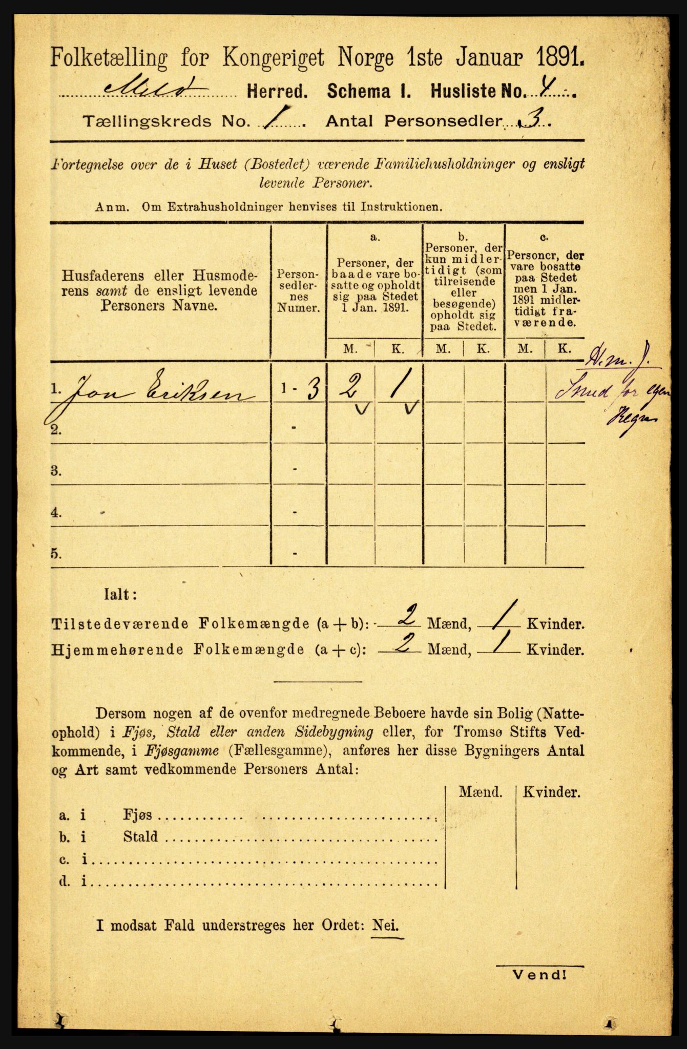 RA, Folketelling 1891 for 1837 Meløy herred, 1891, s. 28