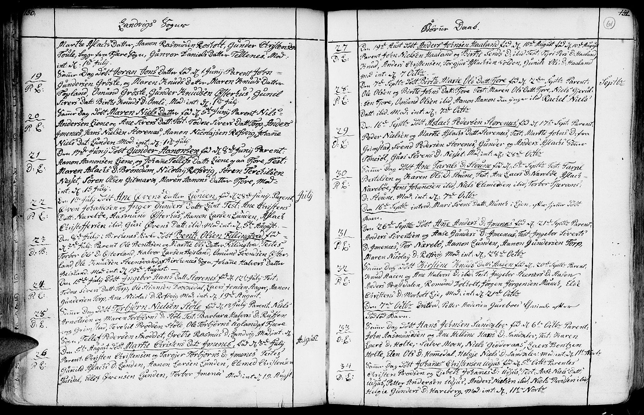 Hommedal sokneprestkontor, AV/SAK-1111-0023/F/Fa/Fab/L0002: Ministerialbok nr. A 2 /1, 1741-1848, s. 61