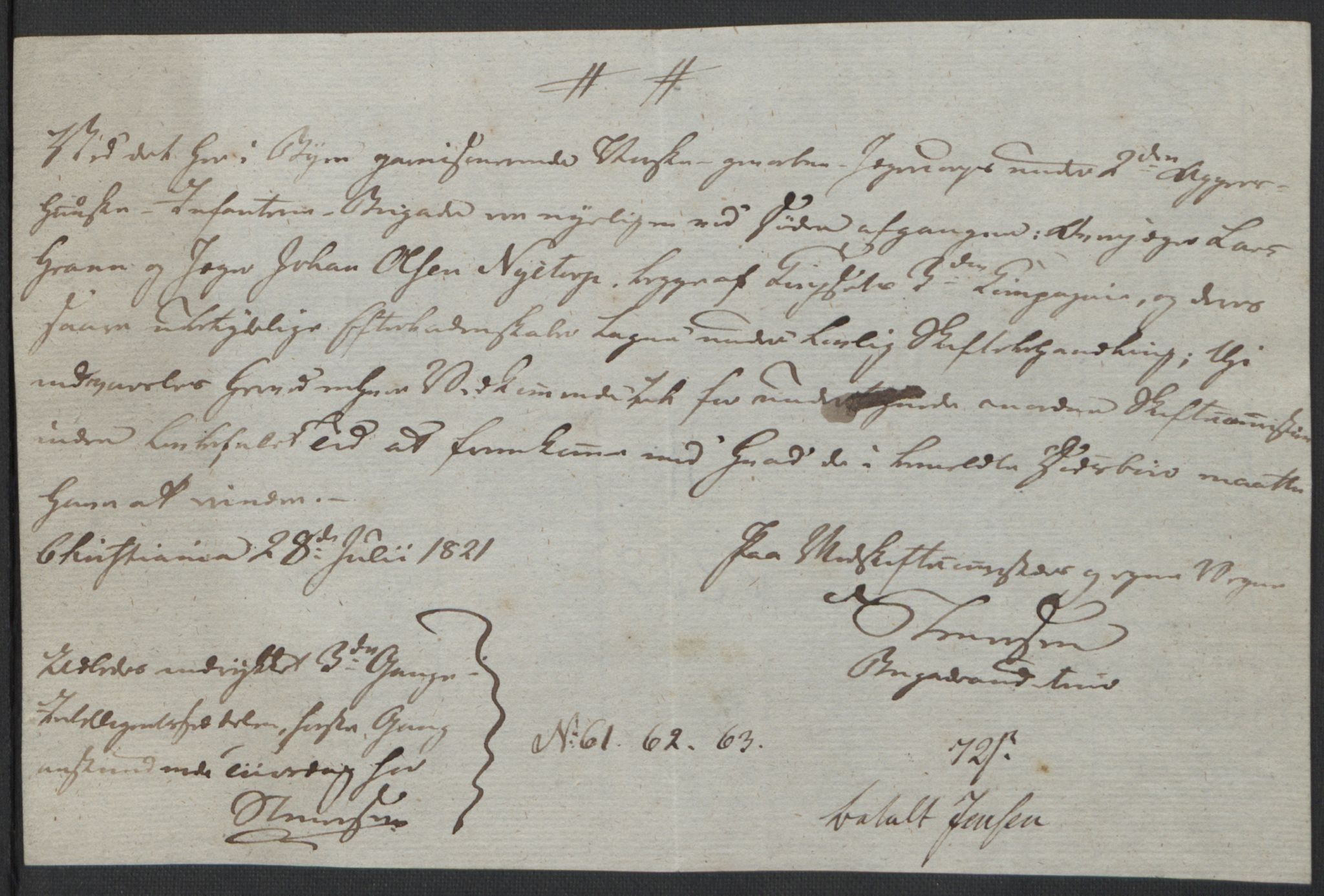 Forsvaret, Generalauditøren, AV/RA-RAFA-1772/F/Fj/Fjb/L0005: Skifter 1818 - 1823, 1818-1823, s. 28