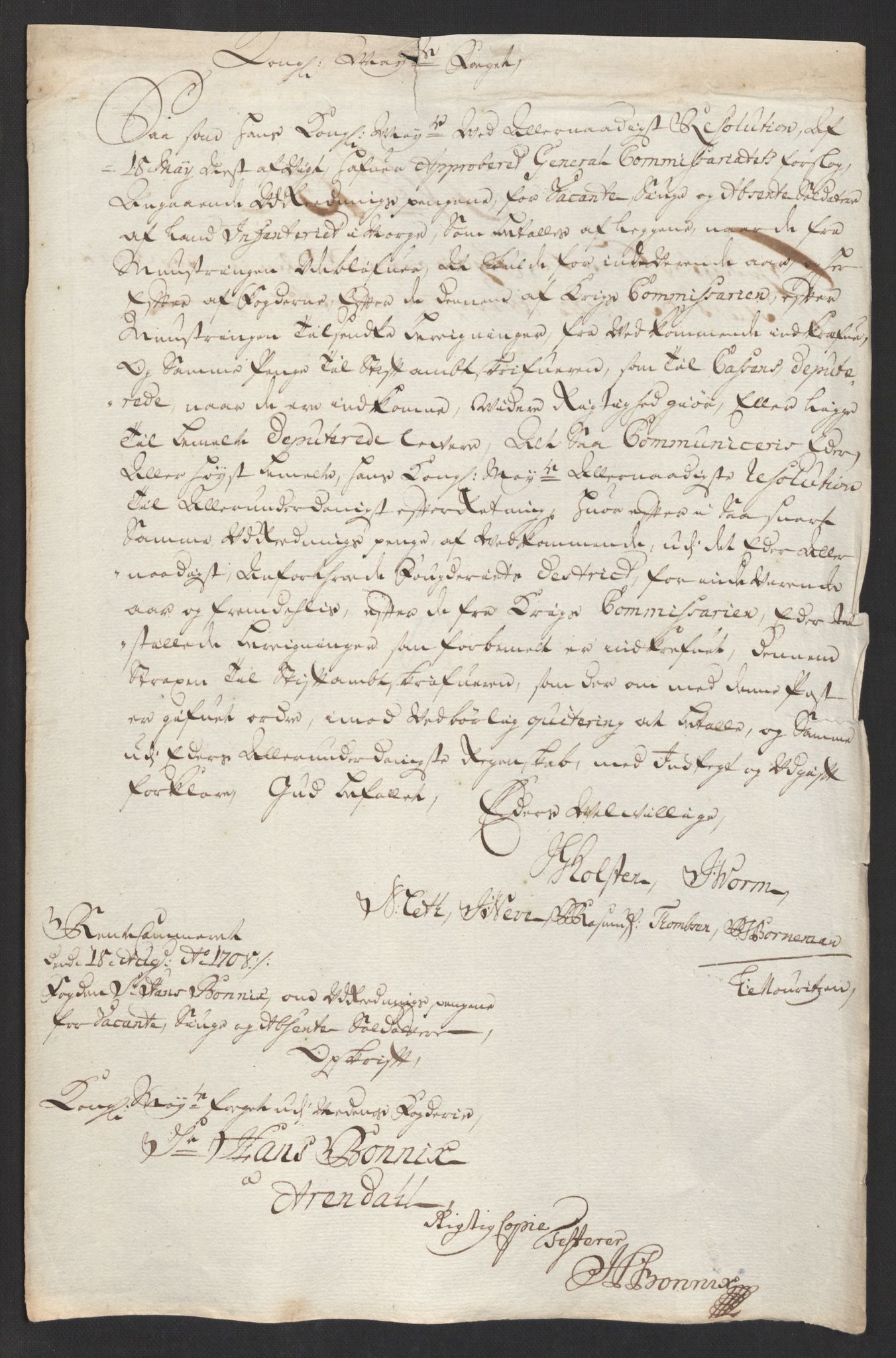 Rentekammeret inntil 1814, Reviderte regnskaper, Fogderegnskap, AV/RA-EA-4092/R39/L2318: Fogderegnskap Nedenes, 1706-1709, s. 292