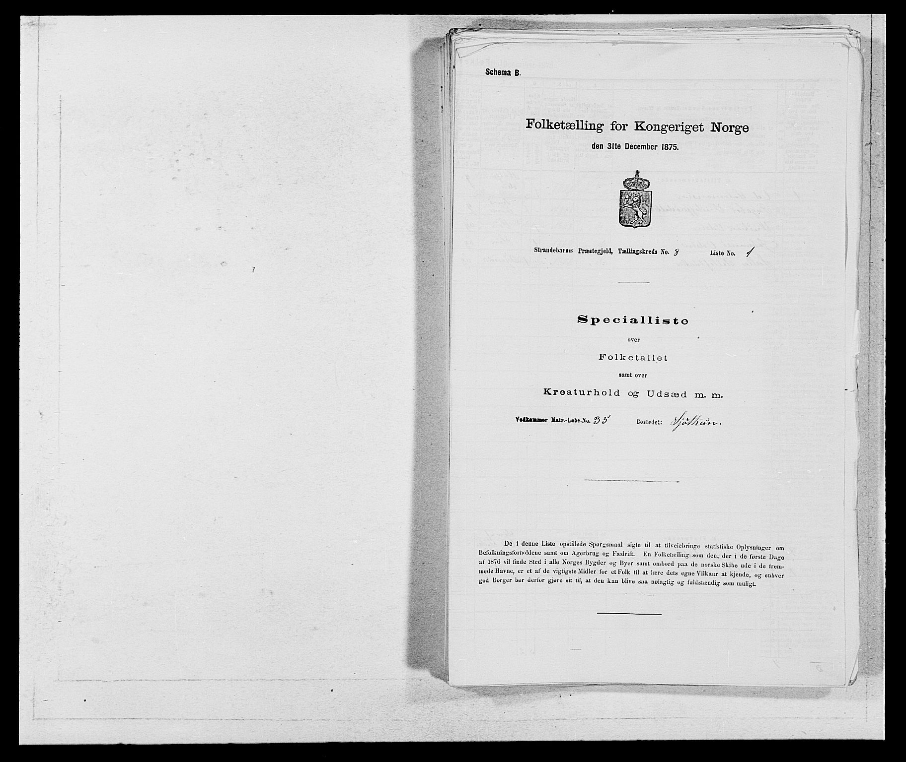 SAB, Folketelling 1875 for 1226P Strandebarm prestegjeld, 1875, s. 1023