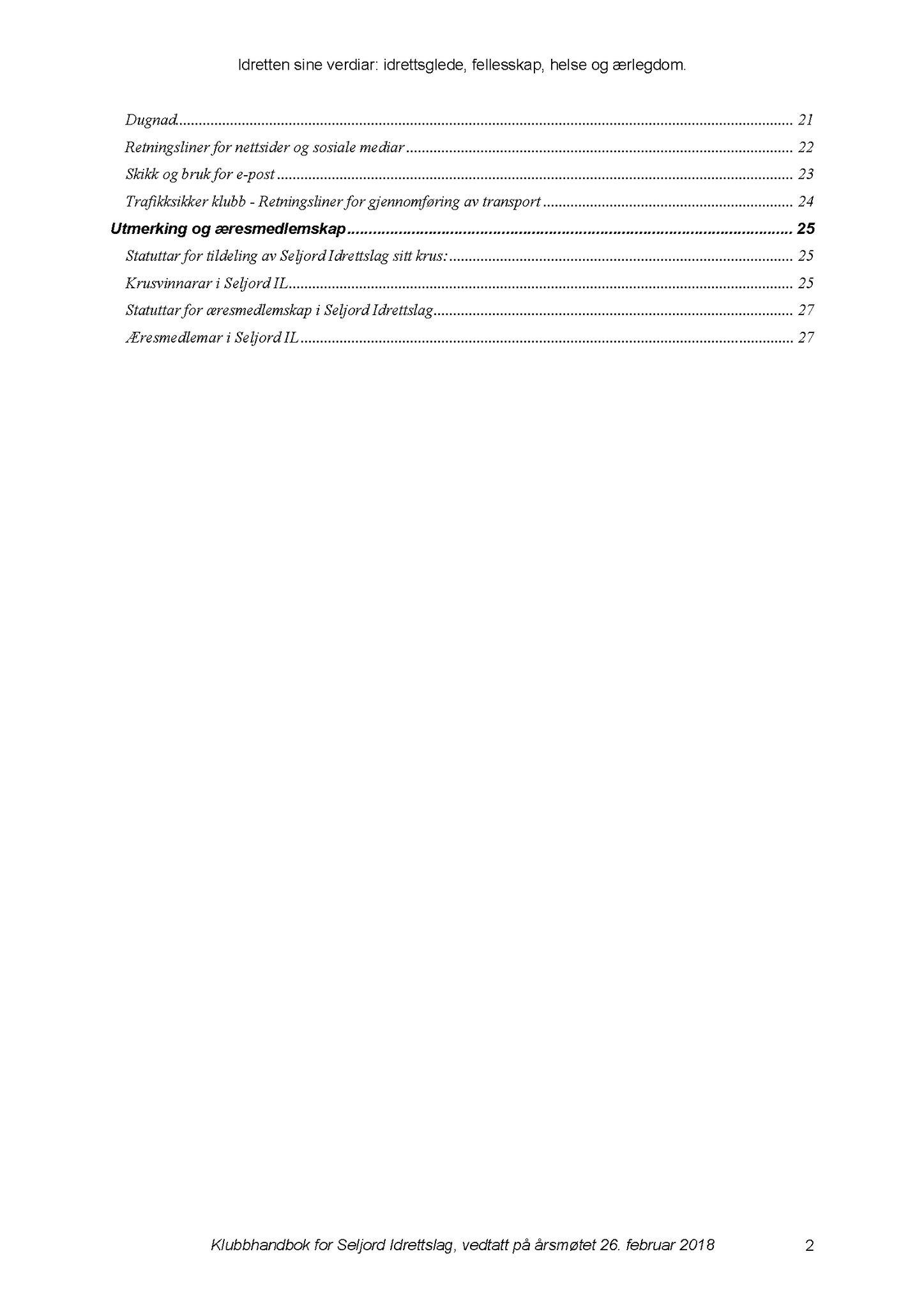 Seljord Idrettslag, VTM/A-1034/A/Ab/L0003: Årsmeldingar, 2017