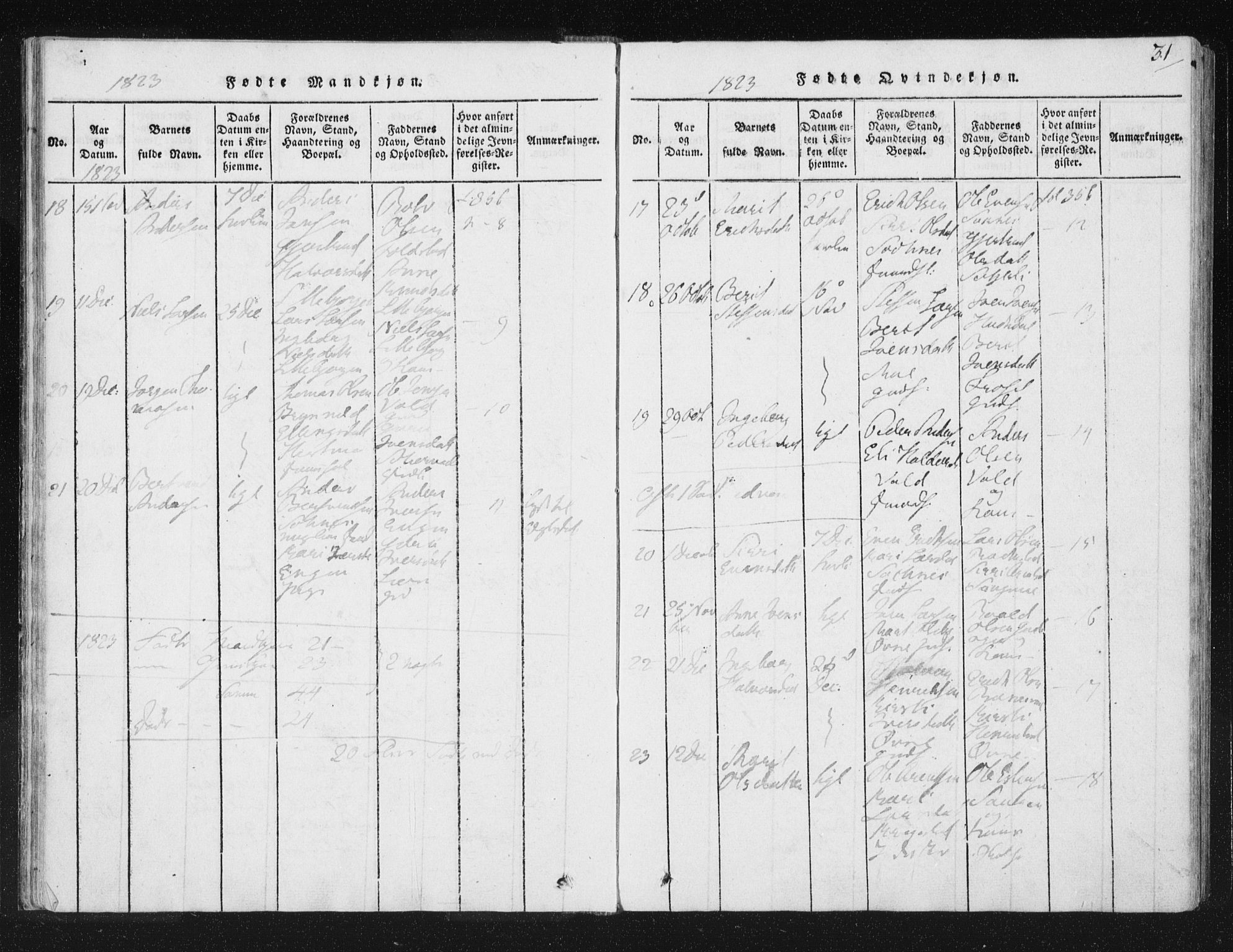 Ministerialprotokoller, klokkerbøker og fødselsregistre - Sør-Trøndelag, AV/SAT-A-1456/687/L0996: Ministerialbok nr. 687A04, 1816-1842, s. 31