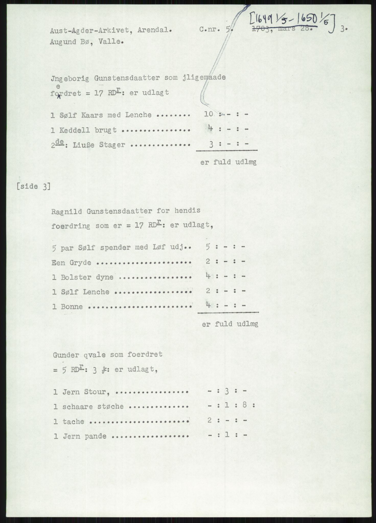 Samlinger til kildeutgivelse, Diplomavskriftsamlingen, AV/RA-EA-4053/H/Ha, s. 1292