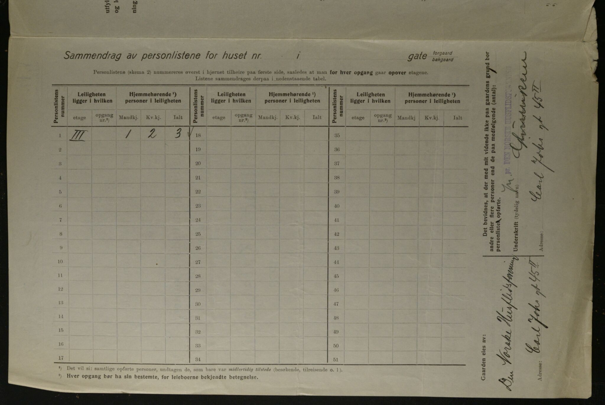 OBA, Kommunal folketelling 1.12.1923 for Kristiania, 1923, s. 64275