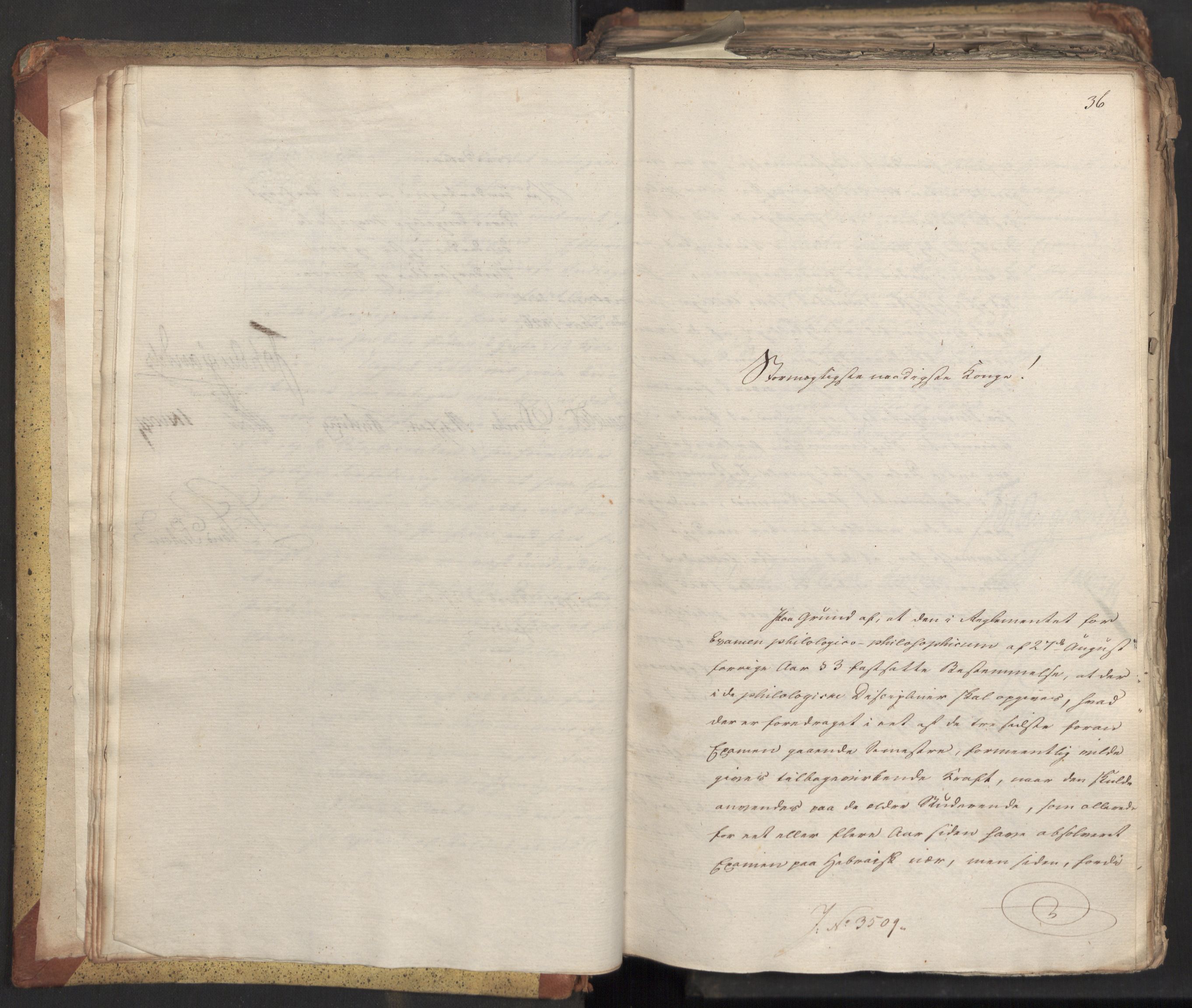 Statsrådsavdelingen i Stockholm, AV/RA-S-1003/D/Da/L0047: Regjeringsinnstillinger nr. 3501-3659, 1826, s. 13