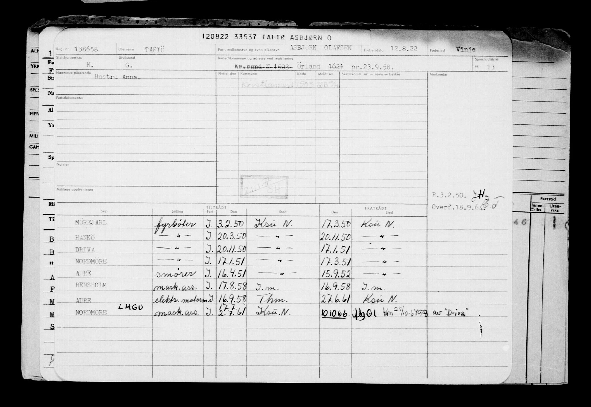 Direktoratet for sjømenn, AV/RA-S-3545/G/Gb/L0209: Hovedkort, 1922, s. 549