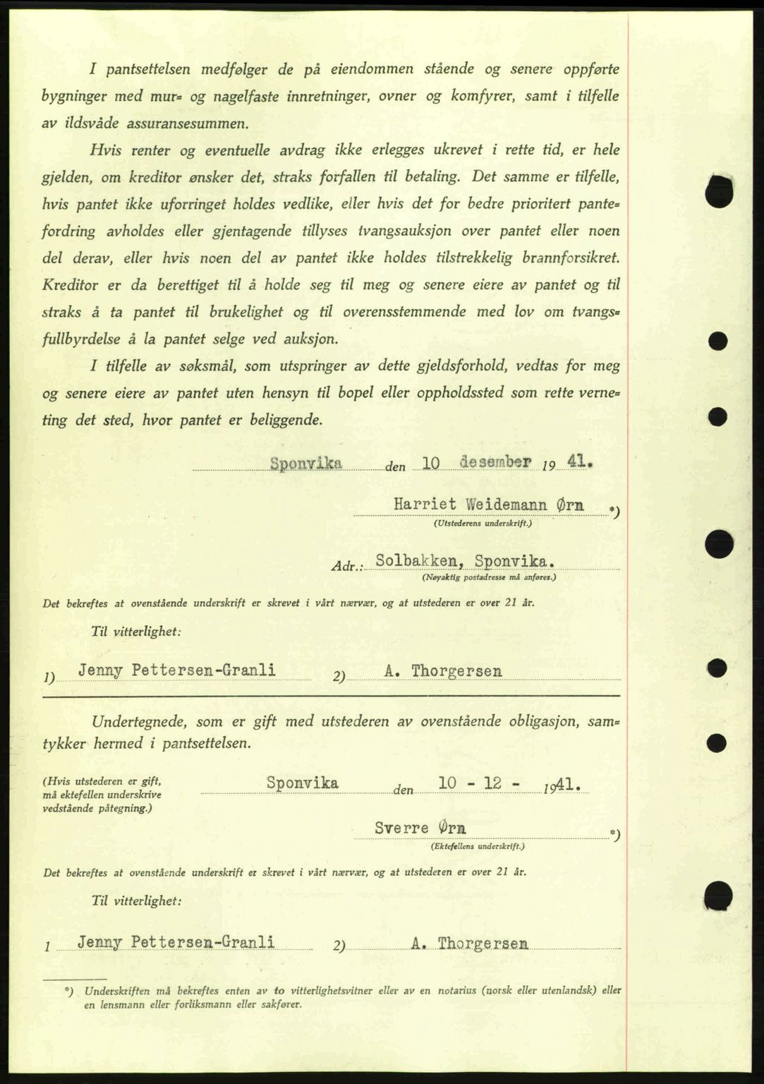 Idd og Marker sorenskriveri, AV/SAO-A-10283/G/Gb/Gbc/L0002: Pantebok nr. B4-9a, 1939-1945, Dagboknr: 141/1942