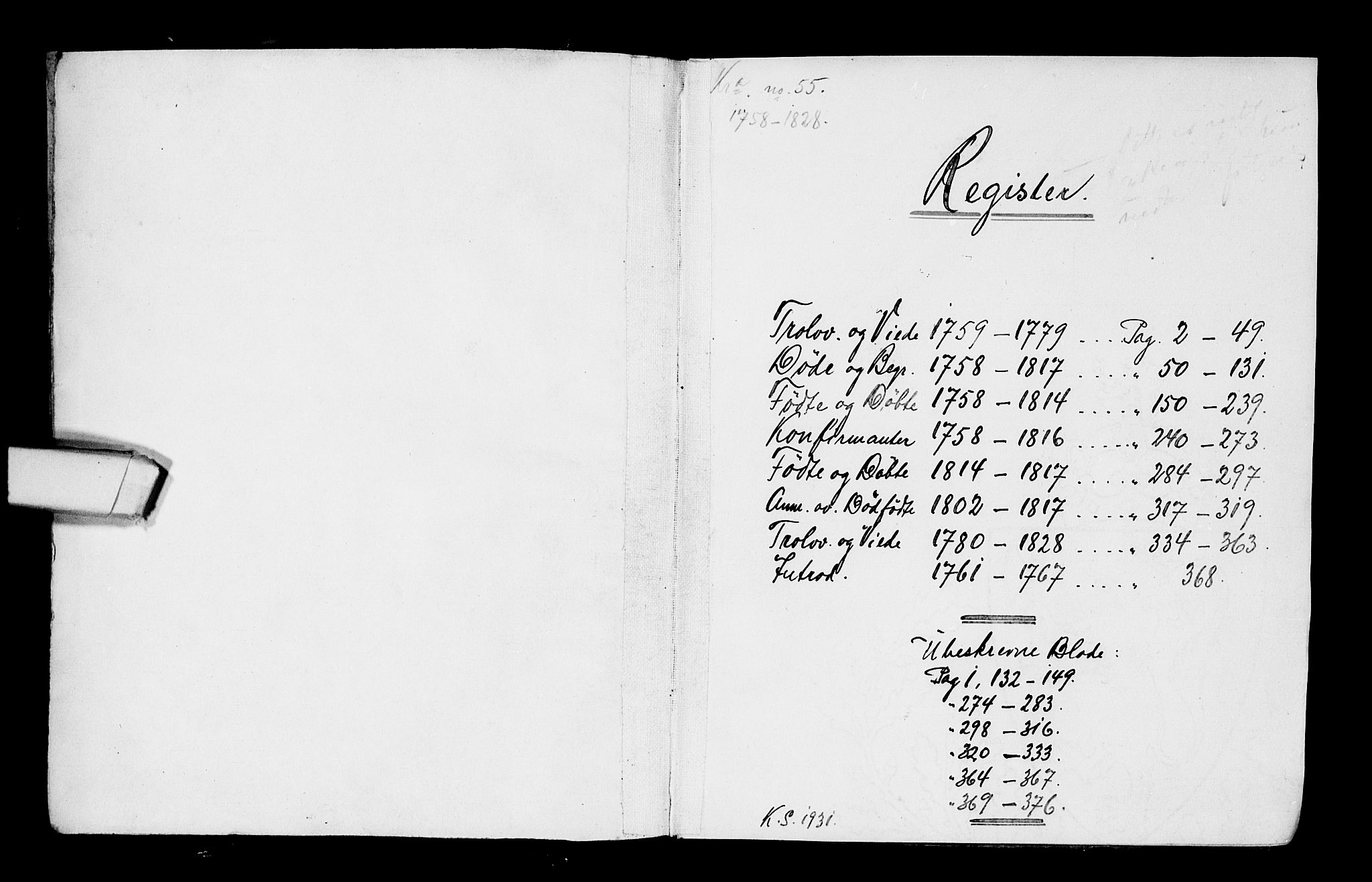Kristiania tukthusprest Kirkebøker, SAO/A-10881/F/Fa/L0001: Ministerialbok nr. 1, 1758-1828