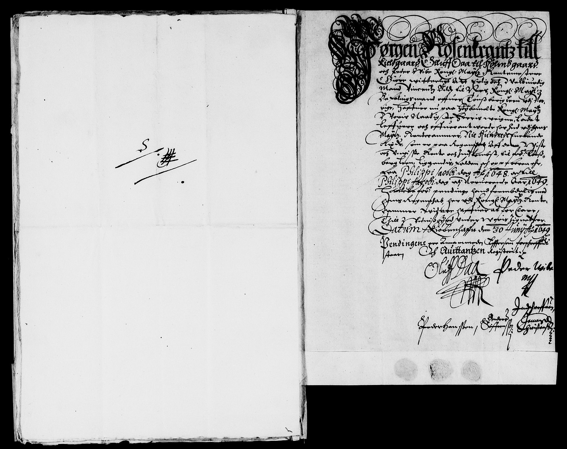 Rentekammeret inntil 1814, Reviderte regnskaper, Lensregnskaper, AV/RA-EA-5023/R/Rb/Rbo/L0028: Tønsberg len, 1647-1649