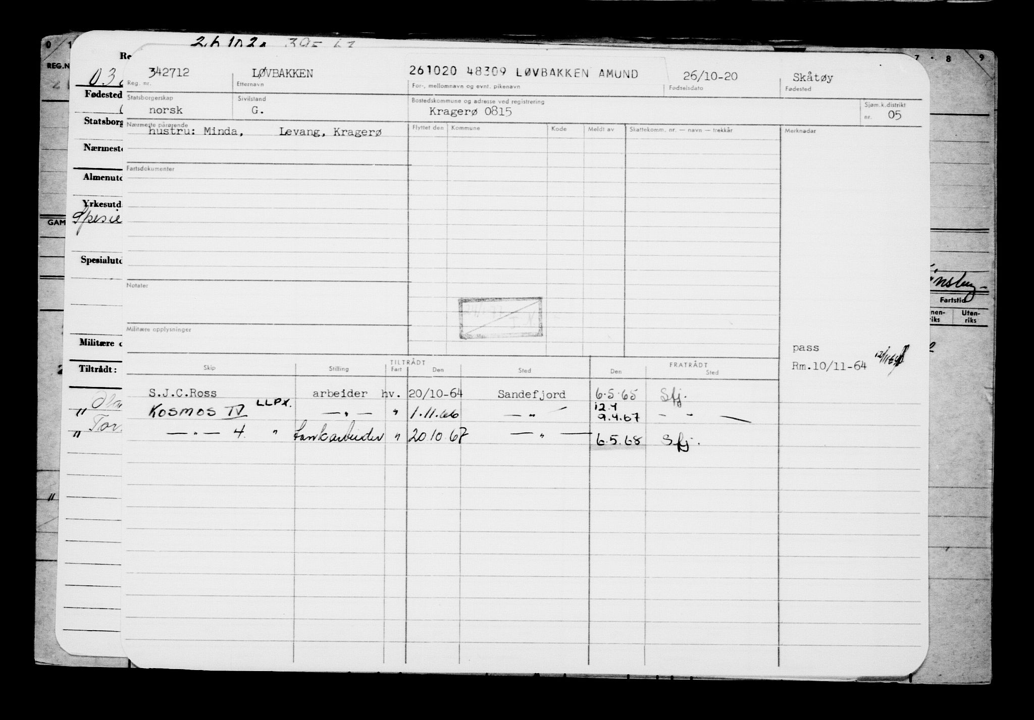 Direktoratet for sjømenn, AV/RA-S-3545/G/Gb/L0186: Hovedkort, 1920, s. 641