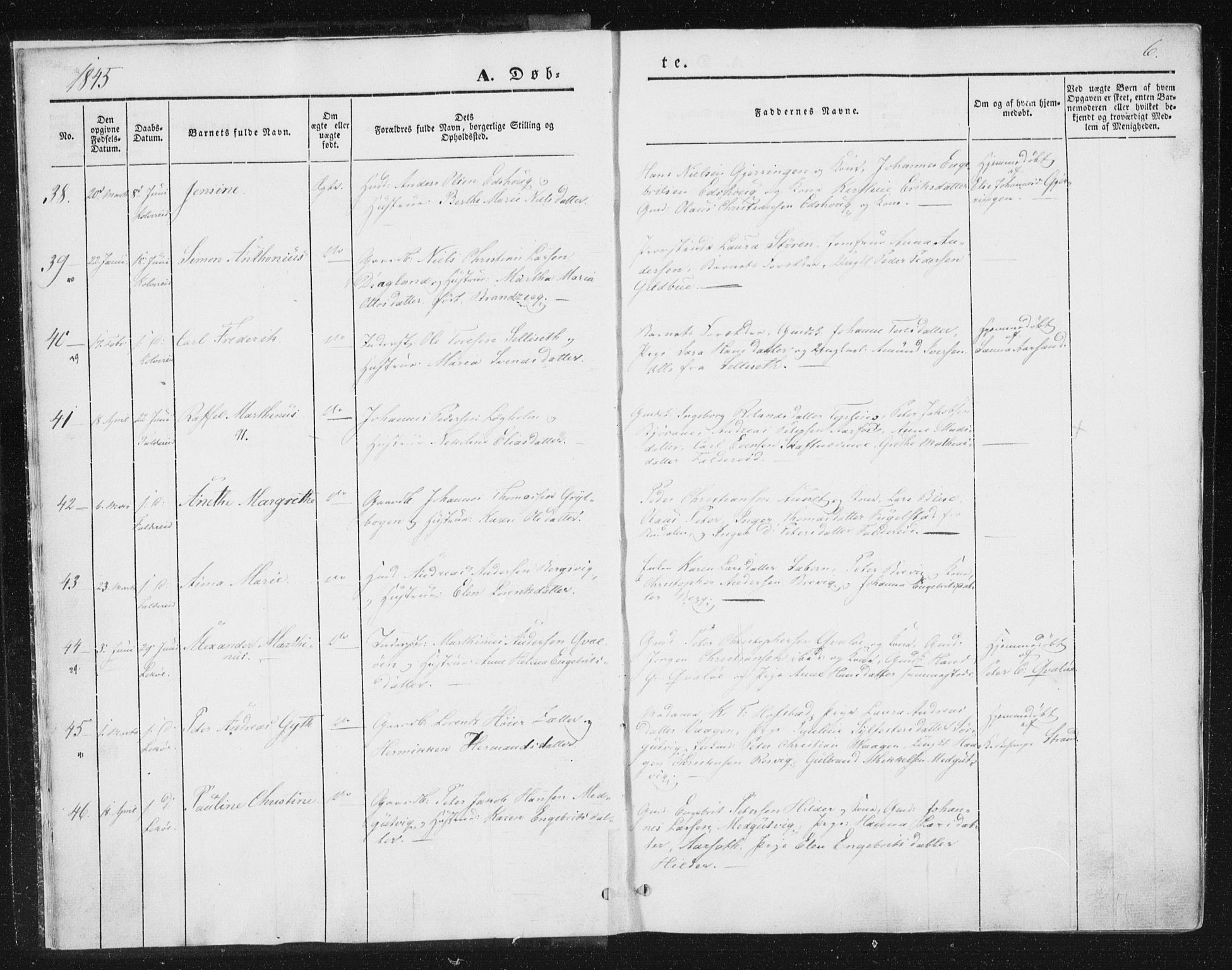 Ministerialprotokoller, klokkerbøker og fødselsregistre - Nord-Trøndelag, AV/SAT-A-1458/780/L0640: Ministerialbok nr. 780A05, 1845-1856, s. 6