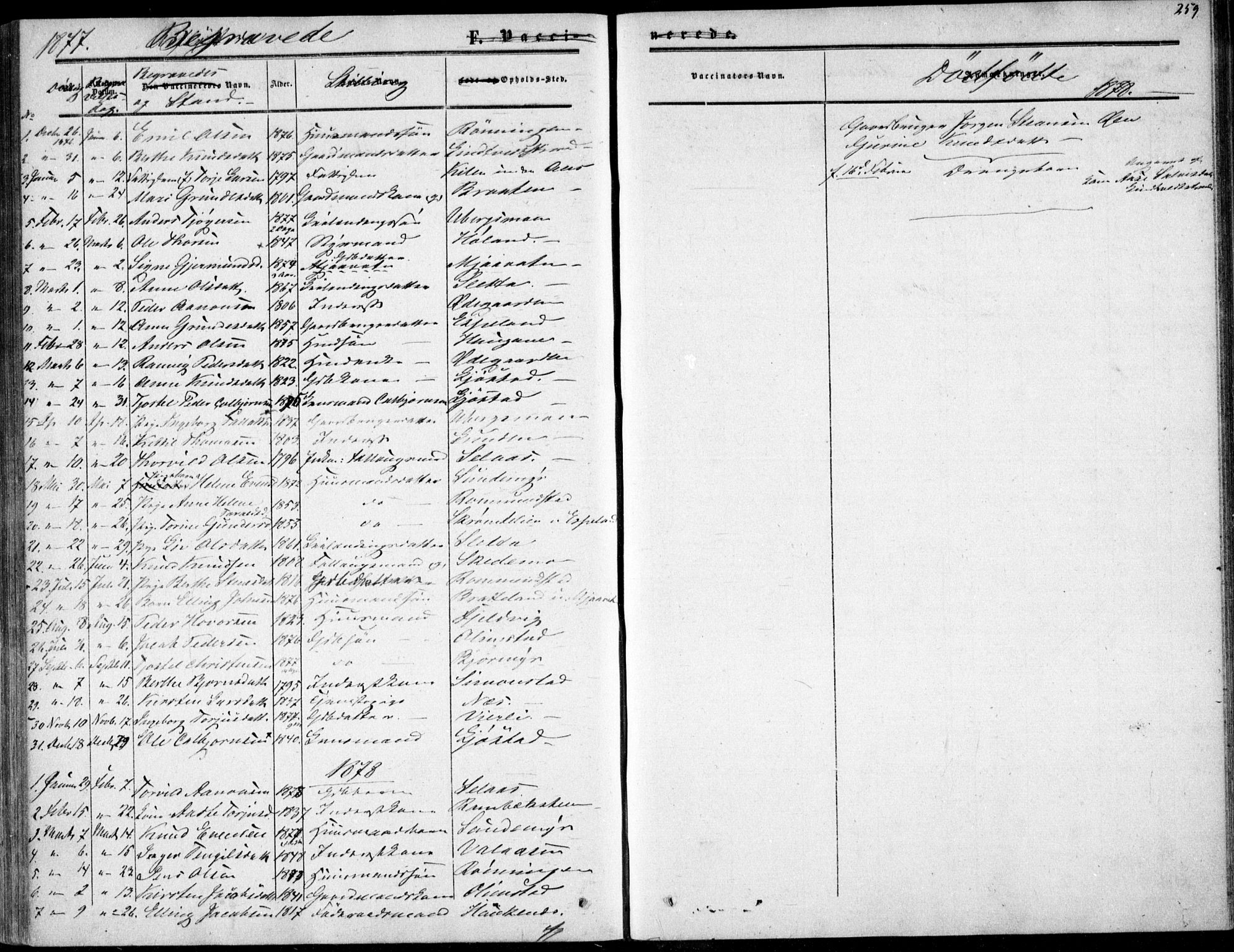 Gjerstad sokneprestkontor, SAK/1111-0014/F/Fa/Fab/L0003: Ministerialbok nr. A 3, 1853-1878, s. 259