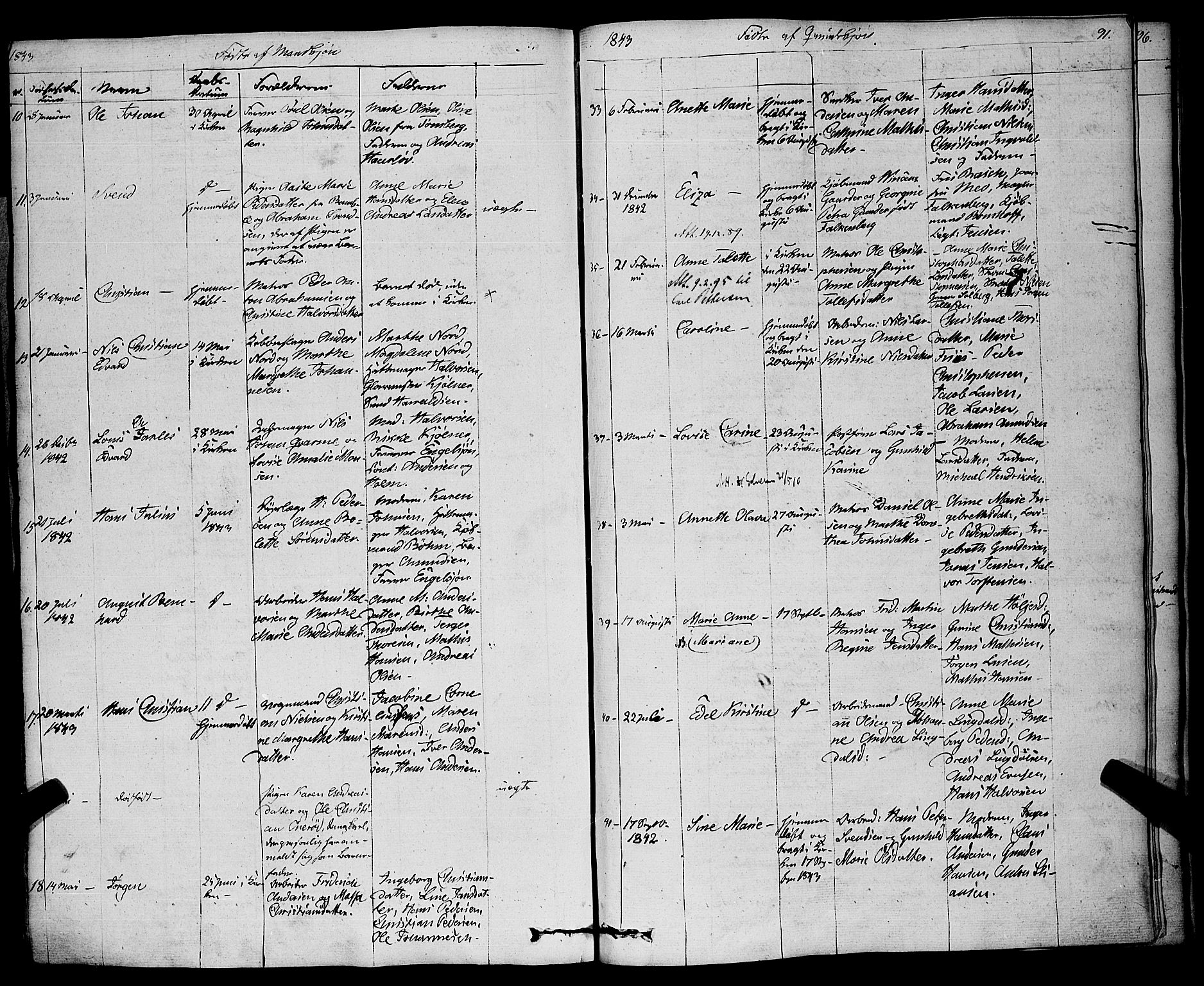 Larvik kirkebøker, AV/SAKO-A-352/F/Fa/L0002: Ministerialbok nr. I 2, 1825-1847, s. 91