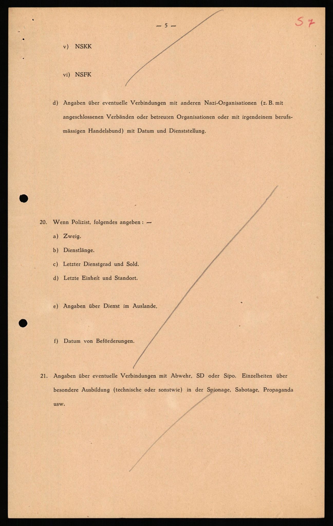 Forsvaret, Forsvarets overkommando II, AV/RA-RAFA-3915/D/Db/L0030: CI Questionaires. Tyske okkupasjonsstyrker i Norge. Tyskere., 1945-1946, s. 292