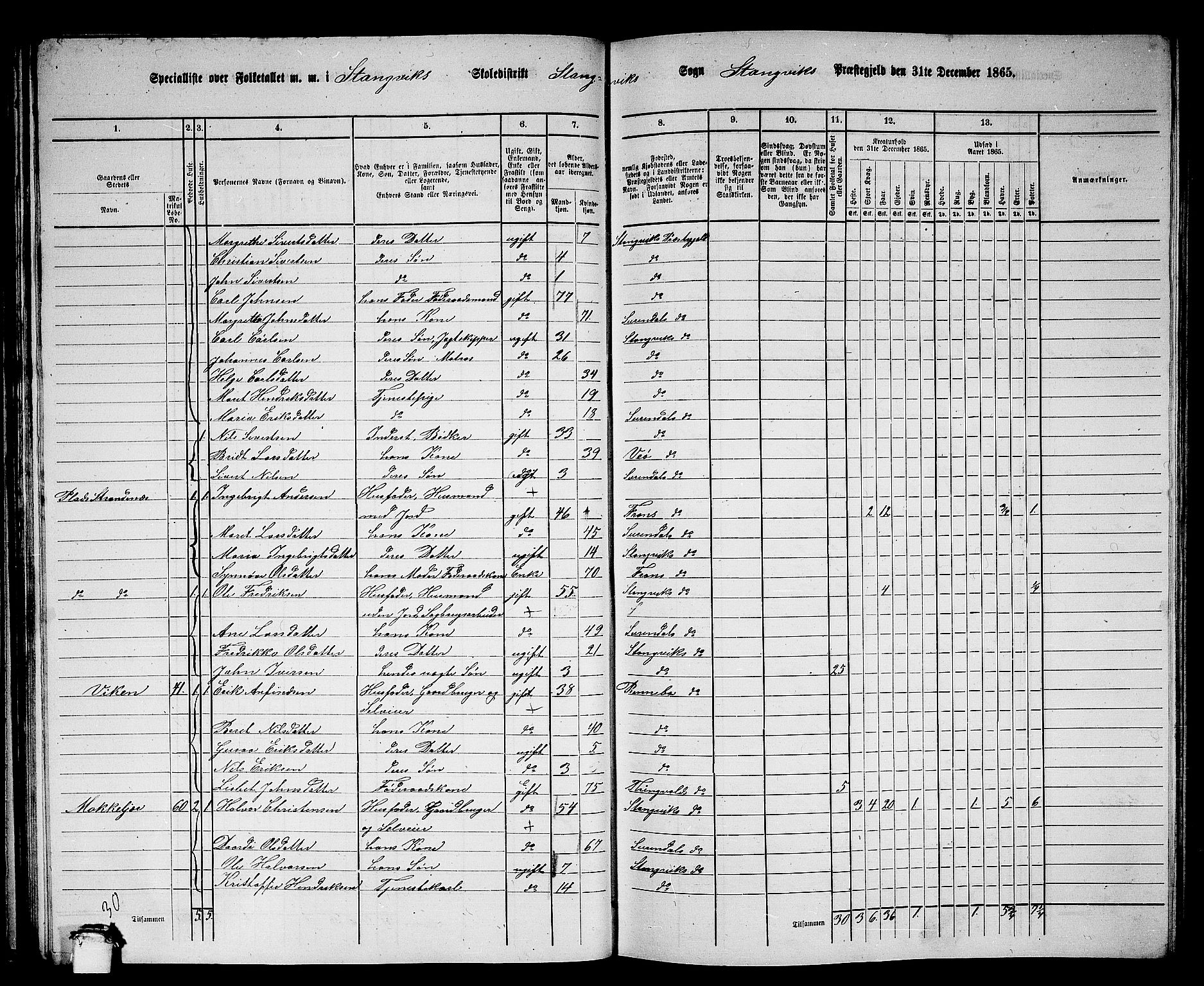 RA, Folketelling 1865 for 1564P Stangvik prestegjeld, 1865, s. 48
