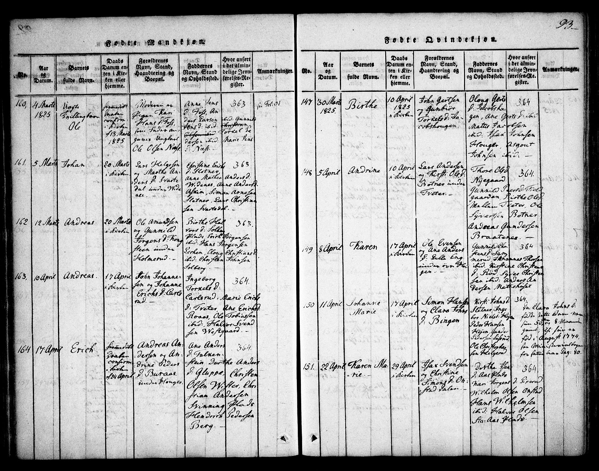 Skiptvet prestekontor Kirkebøker, AV/SAO-A-20009/F/Fa/L0005: Ministerialbok nr. 5, 1814-1838, s. 93