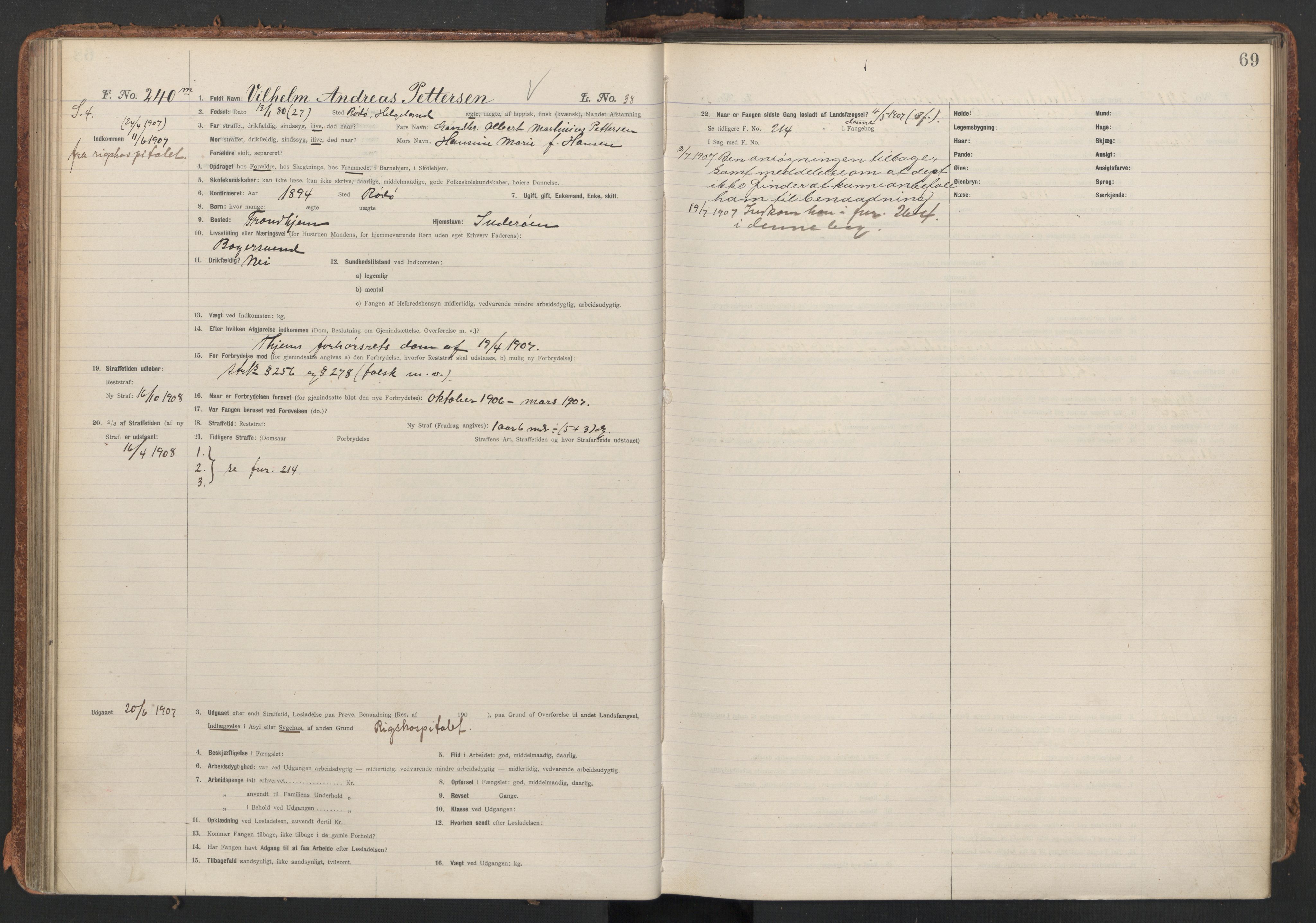 Botsfengslet, AV/RA-S-1539/D/Db/Dbb/L0041: 172m - 530m, 1907-1908, s. 69