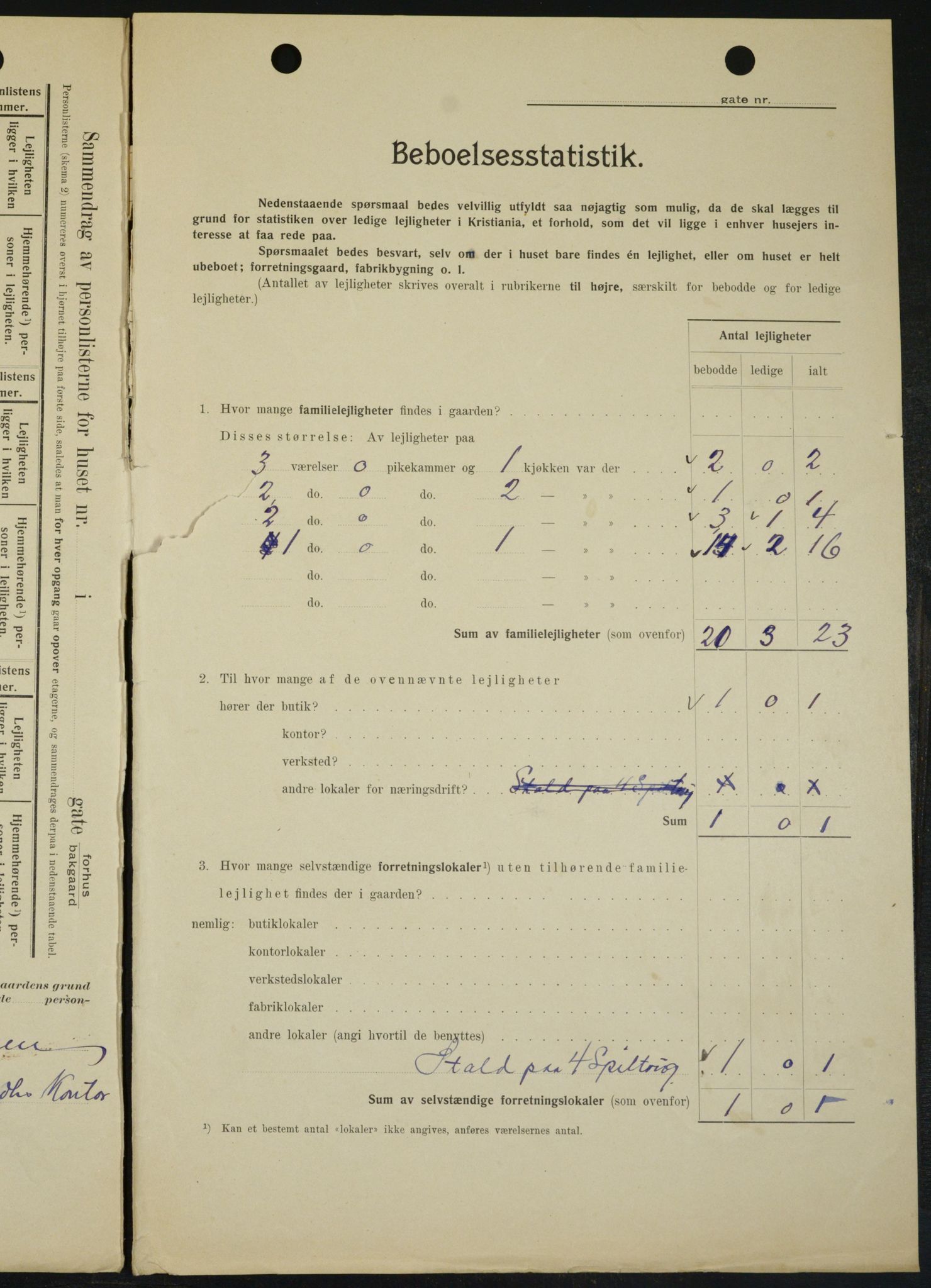 OBA, Kommunal folketelling 1.2.1909 for Kristiania kjøpstad, 1909, s. 54611