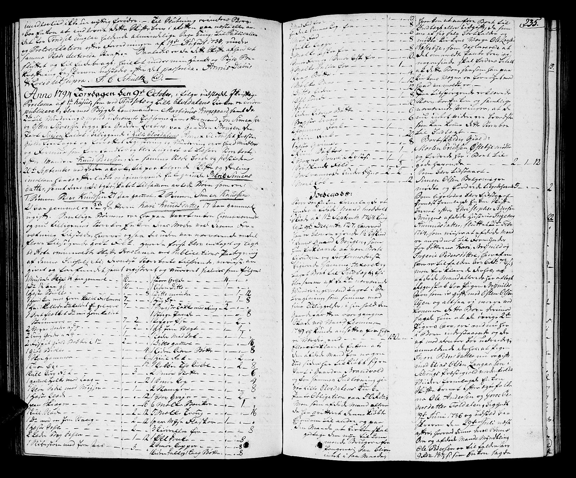 Østerdalen sorenskriveri, SAH/TING-032/J/Ja/L0007: Skifteprotokoll, 1793-1798, s. 234b-235a