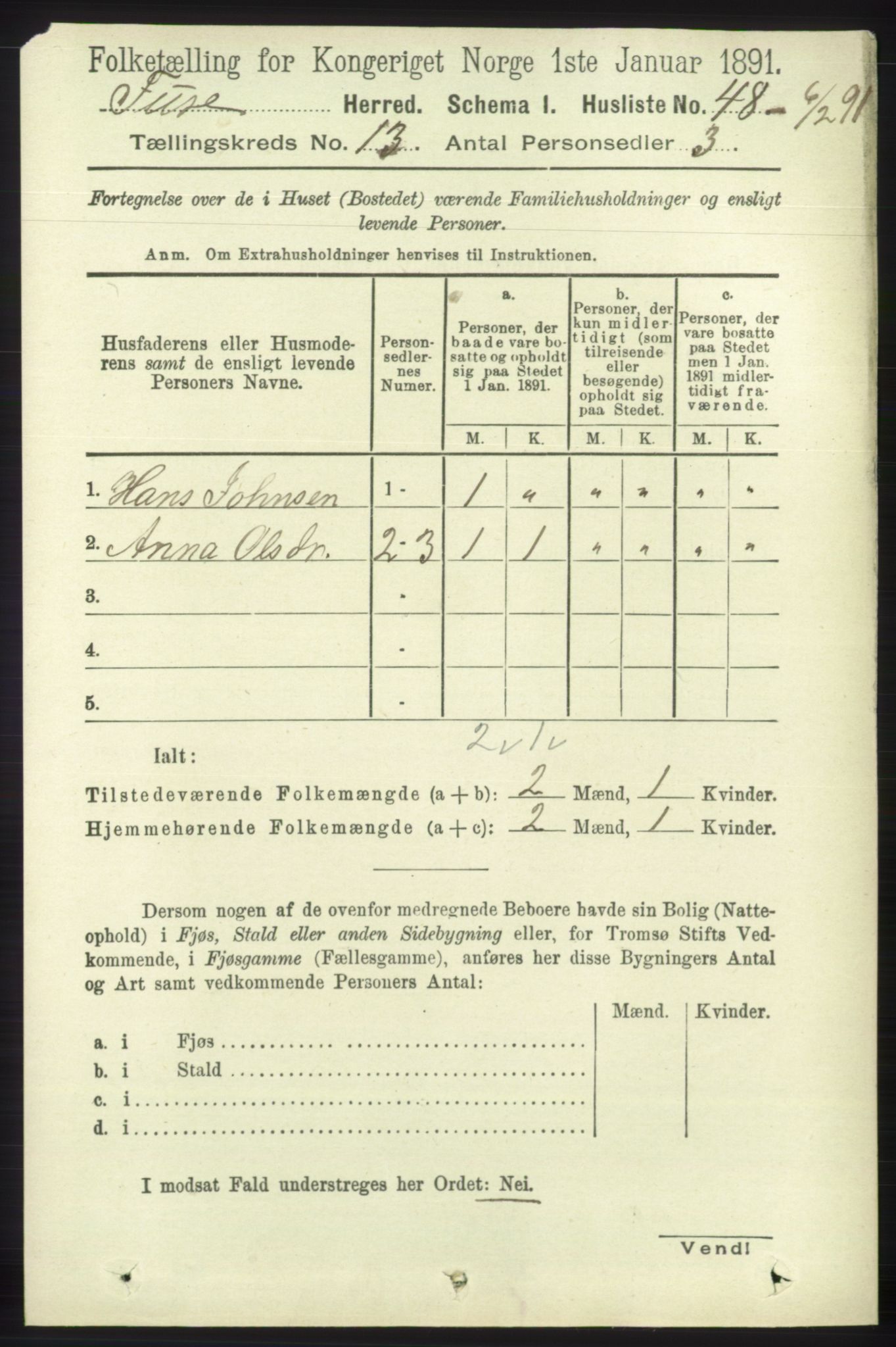 RA, Folketelling 1891 for 1241 Fusa herred, 1891, s. 2839