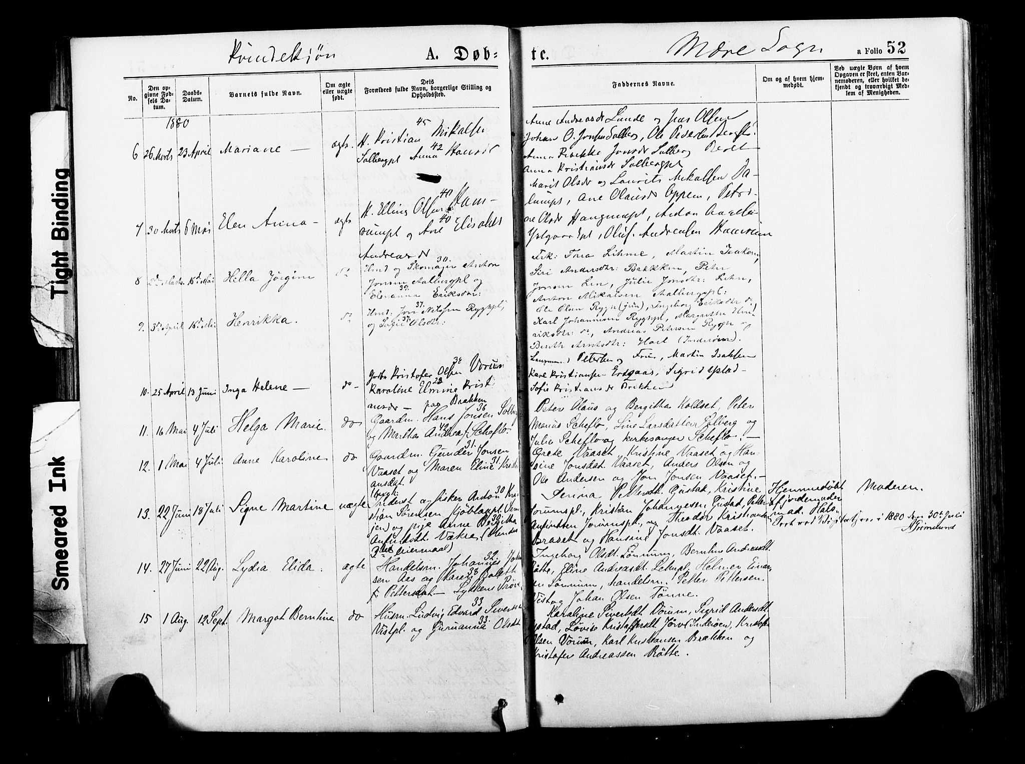 Ministerialprotokoller, klokkerbøker og fødselsregistre - Nord-Trøndelag, AV/SAT-A-1458/735/L0348: Ministerialbok nr. 735A09 /1, 1873-1883, s. 52