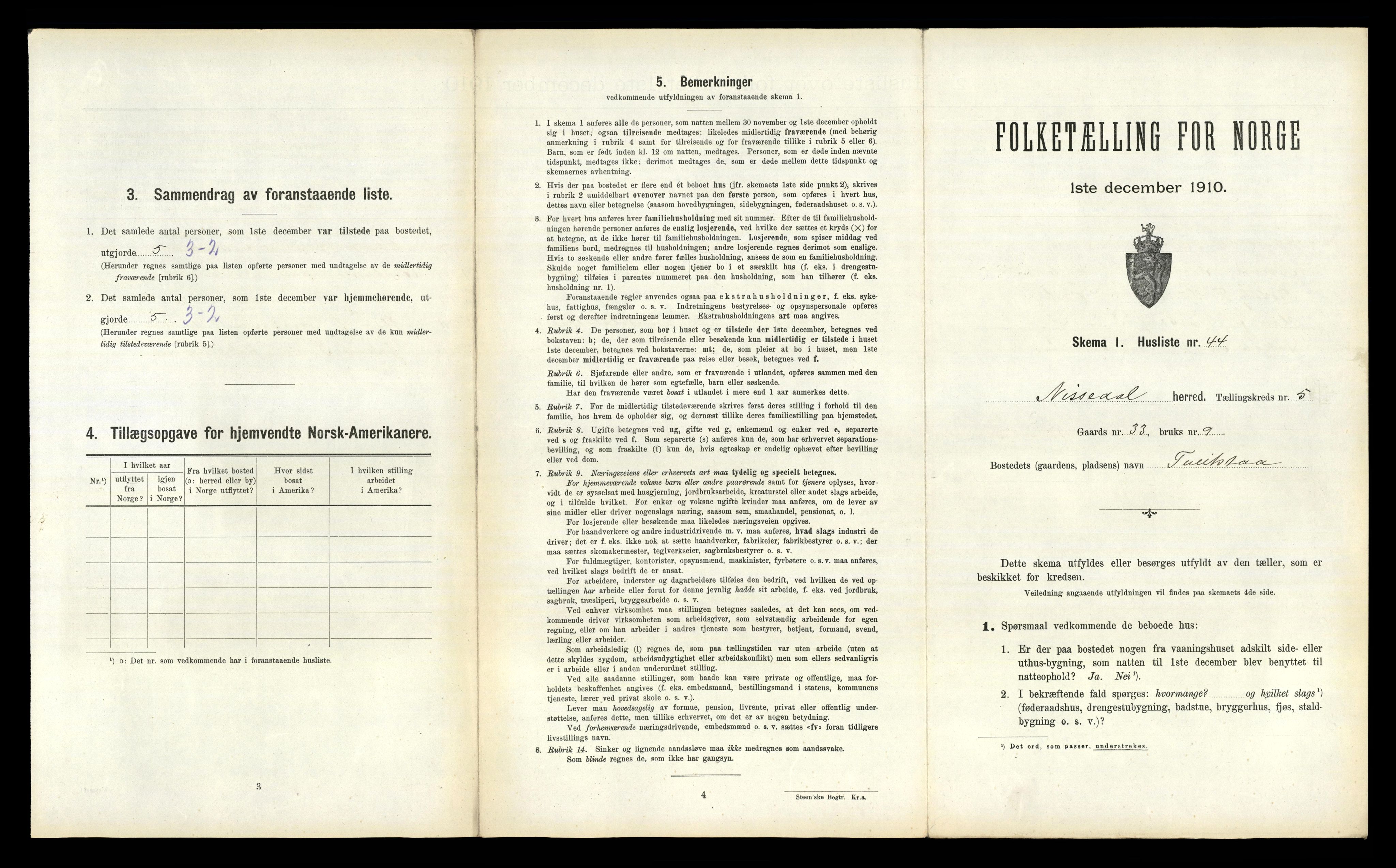 RA, Folketelling 1910 for 0830 Nissedal herred, 1910, s. 430