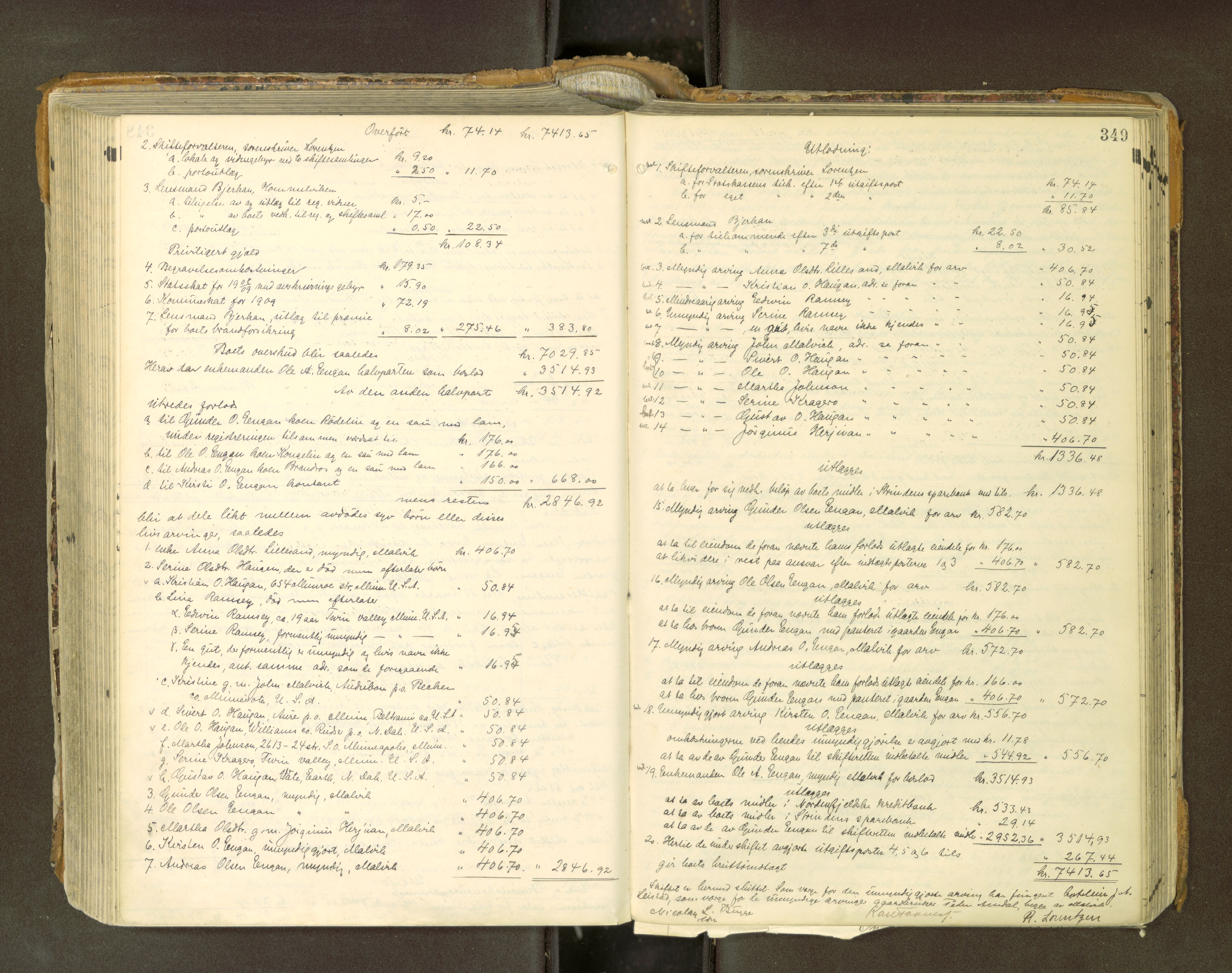 Strinda og Selbu sorenskriveri, AV/SAT-A-0015/3/3A/3Aa/L0017: Skifteutlodningsprot. 5, 1901-1915, s. 349