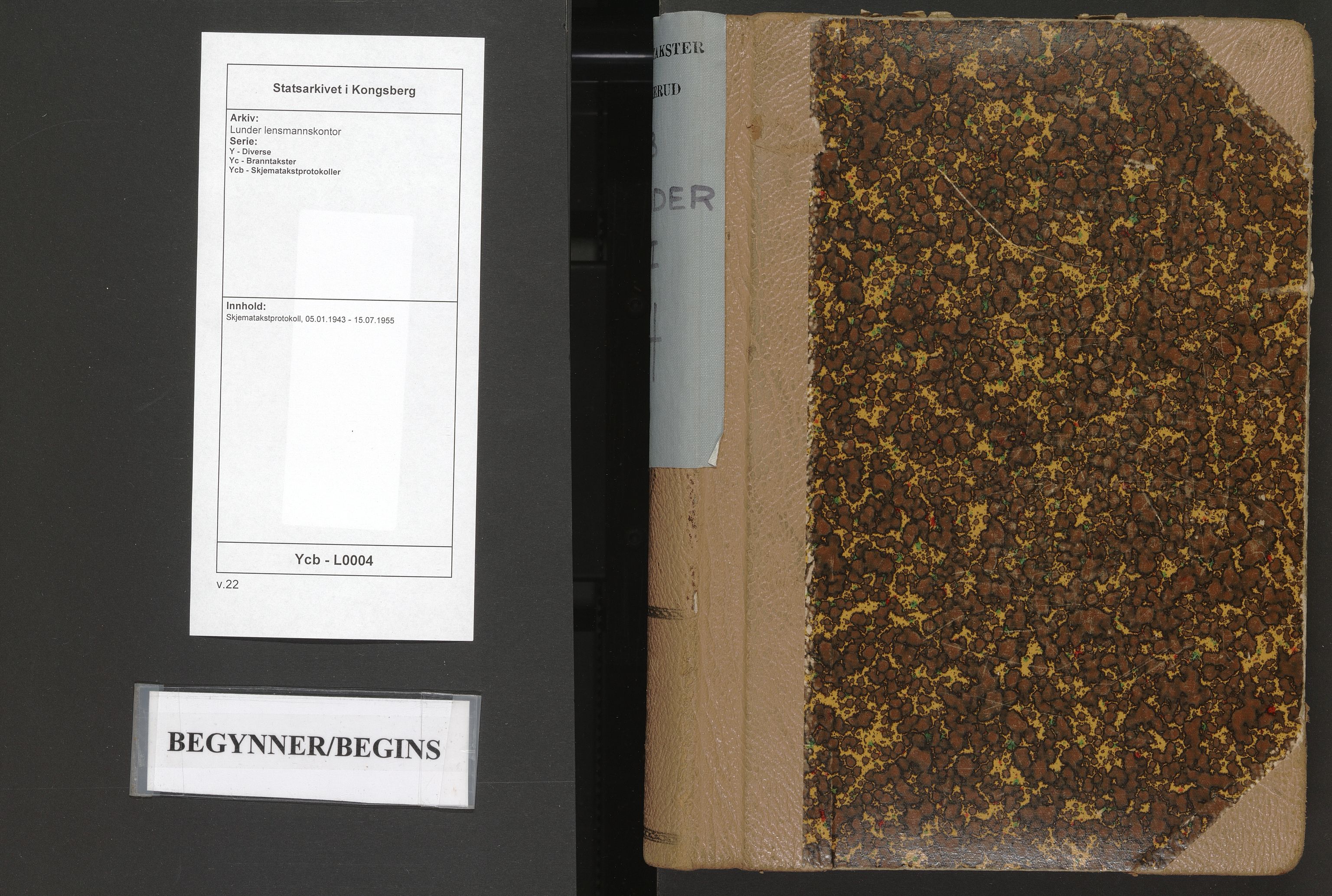 Lunder lensmannskontor, AV/SAKO-A-619/Y/Yc/Ycb/L0004: Skjematakstprotokoll, 1943-1955