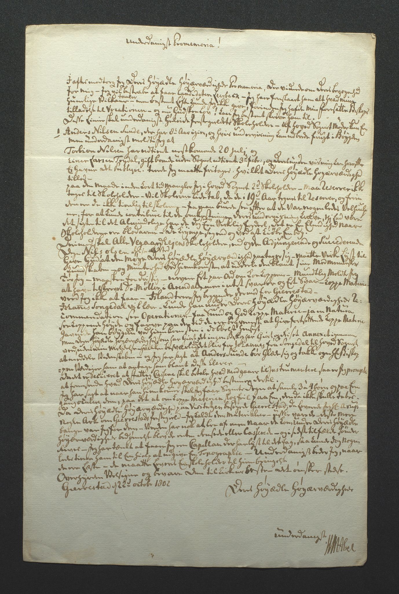 Biskopen i Kristiansand, AV/SAK-1113-0001/G/Gc/L0007: C 79 - Presteinnberetninger, 1801-1822, s. 11