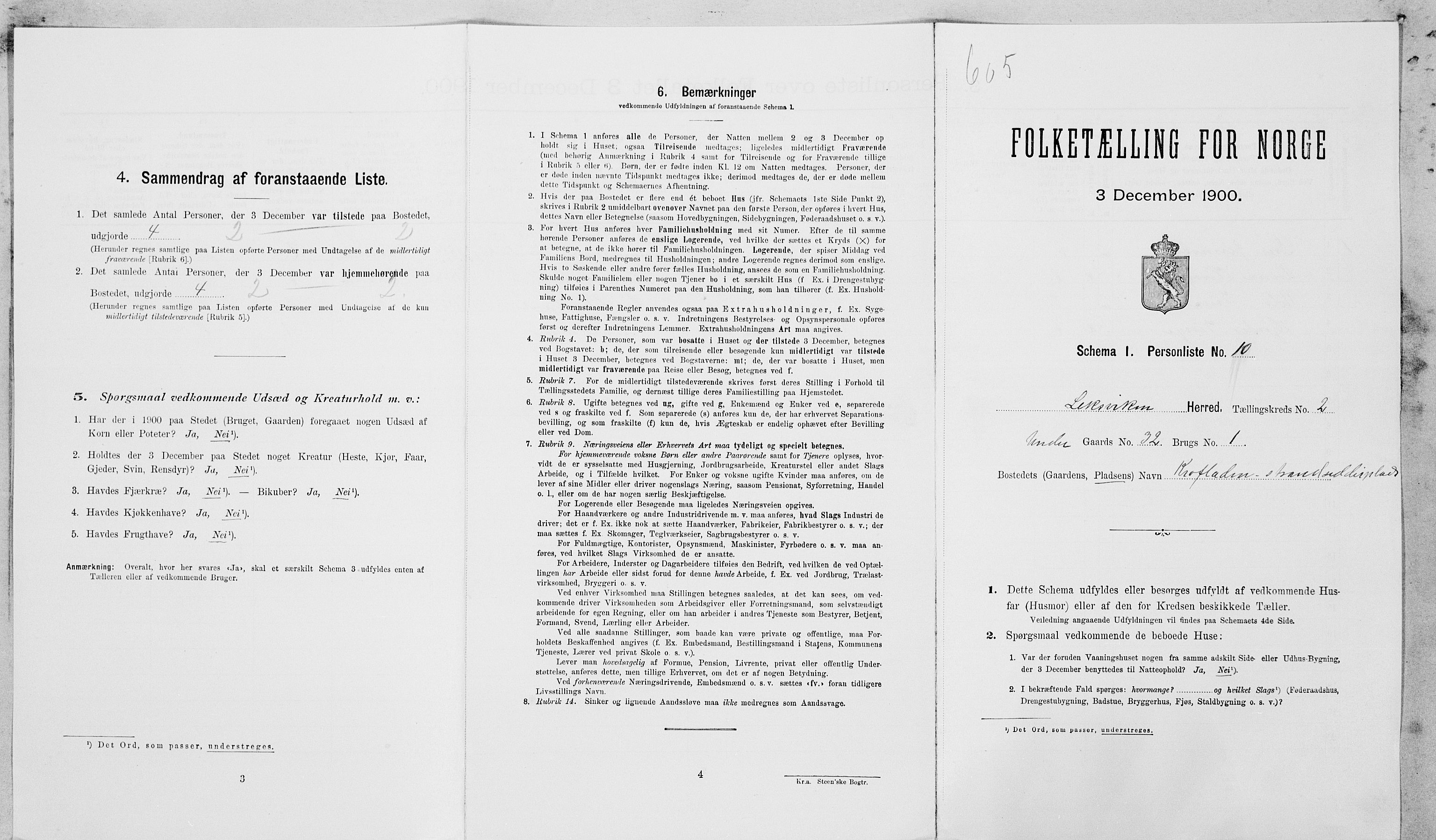 SAT, Folketelling 1900 for 1718 Leksvik herred, 1900, s. 182