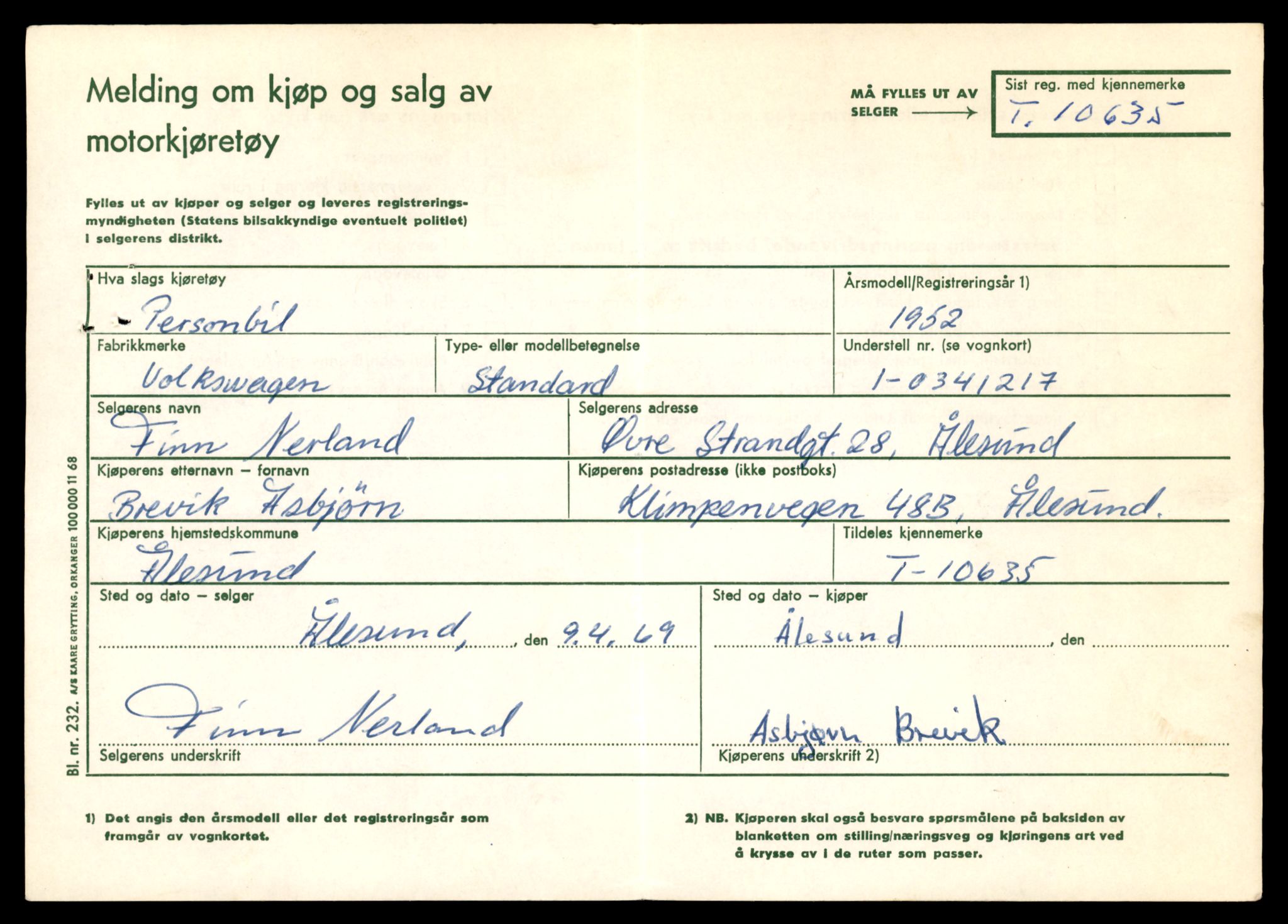 Møre og Romsdal vegkontor - Ålesund trafikkstasjon, AV/SAT-A-4099/F/Fe/L0022: Registreringskort for kjøretøy T 10584 - T 10694, 1927-1998, s. 1577