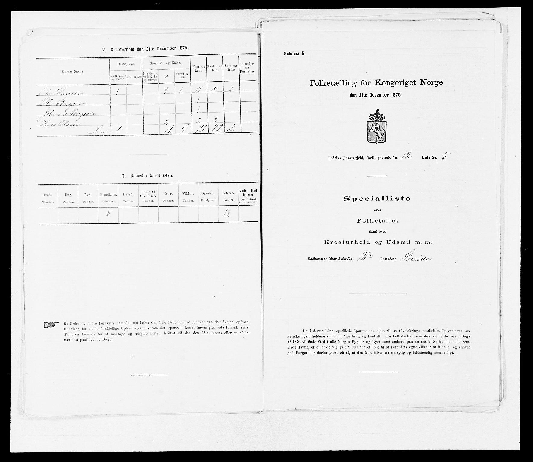 SAB, Folketelling 1875 for 1415P Lavik prestegjeld, 1875, s. 1008