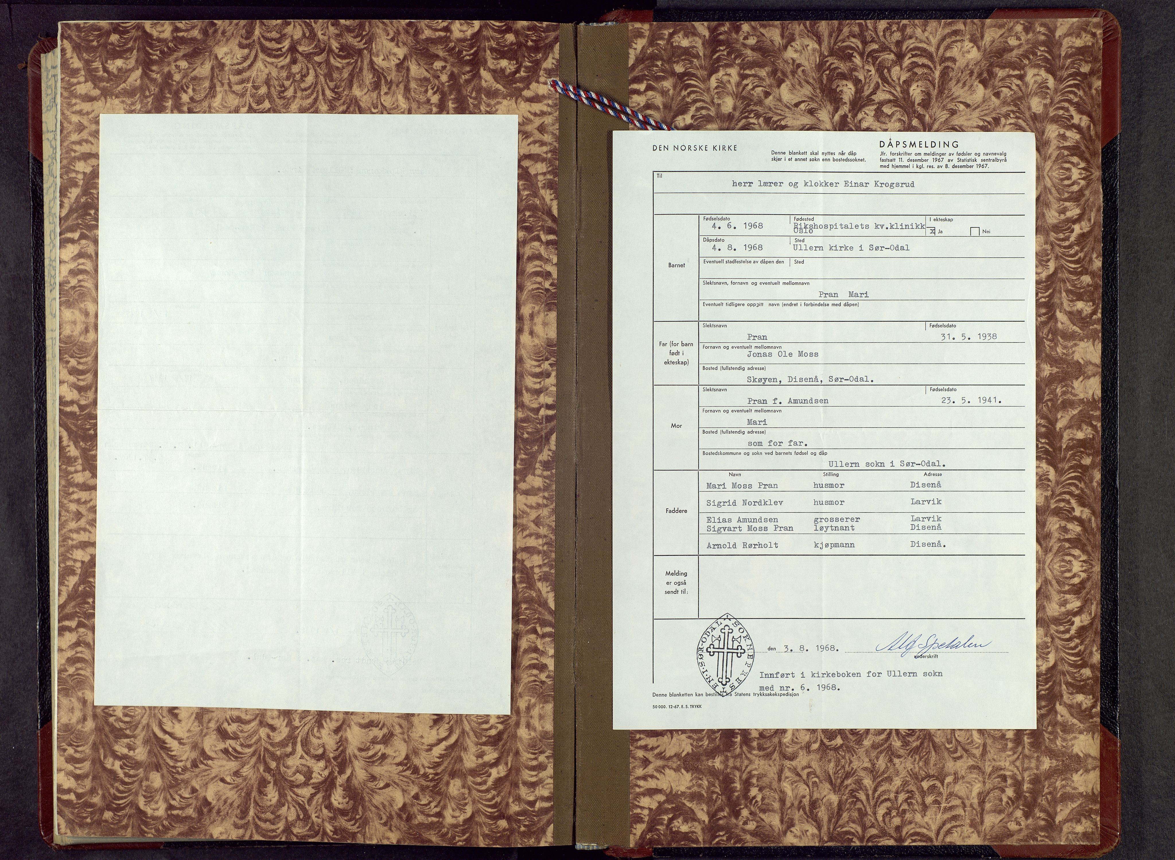 Sør-Odal prestekontor, AV/SAH-PREST-030/H/Ha/Hab/L0017: Klokkerbok nr. 17, 1947-1972, s. 248