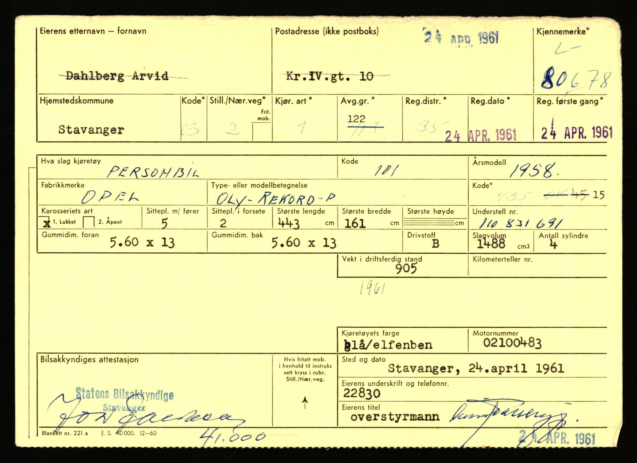 Stavanger trafikkstasjon, AV/SAST-A-101942/0/F/L0071: L-80500 - L-82199, 1930-1971, s. 279