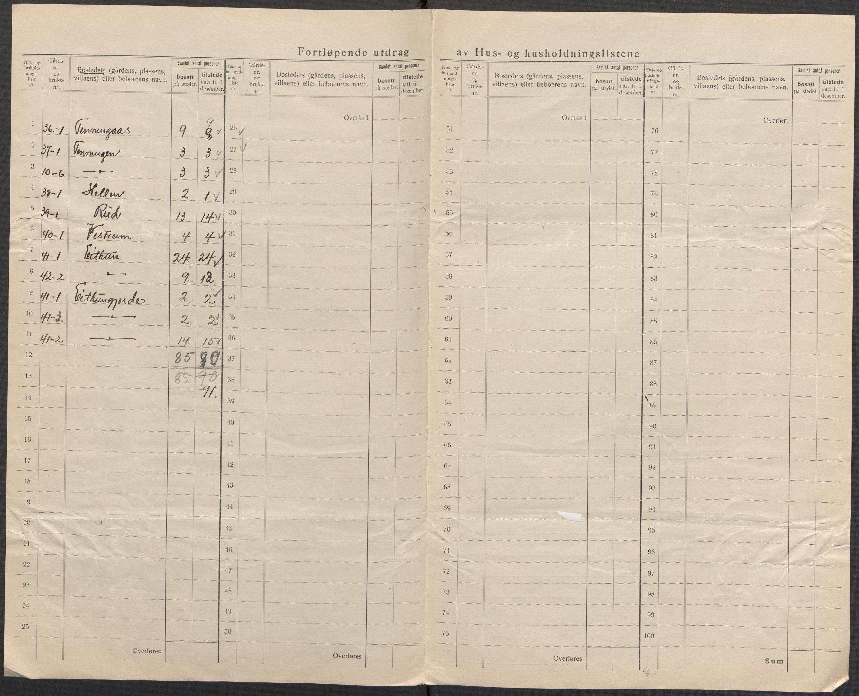 SAB, Folketelling 1920 for 1418 Balestrand herred, 1920, s. 23