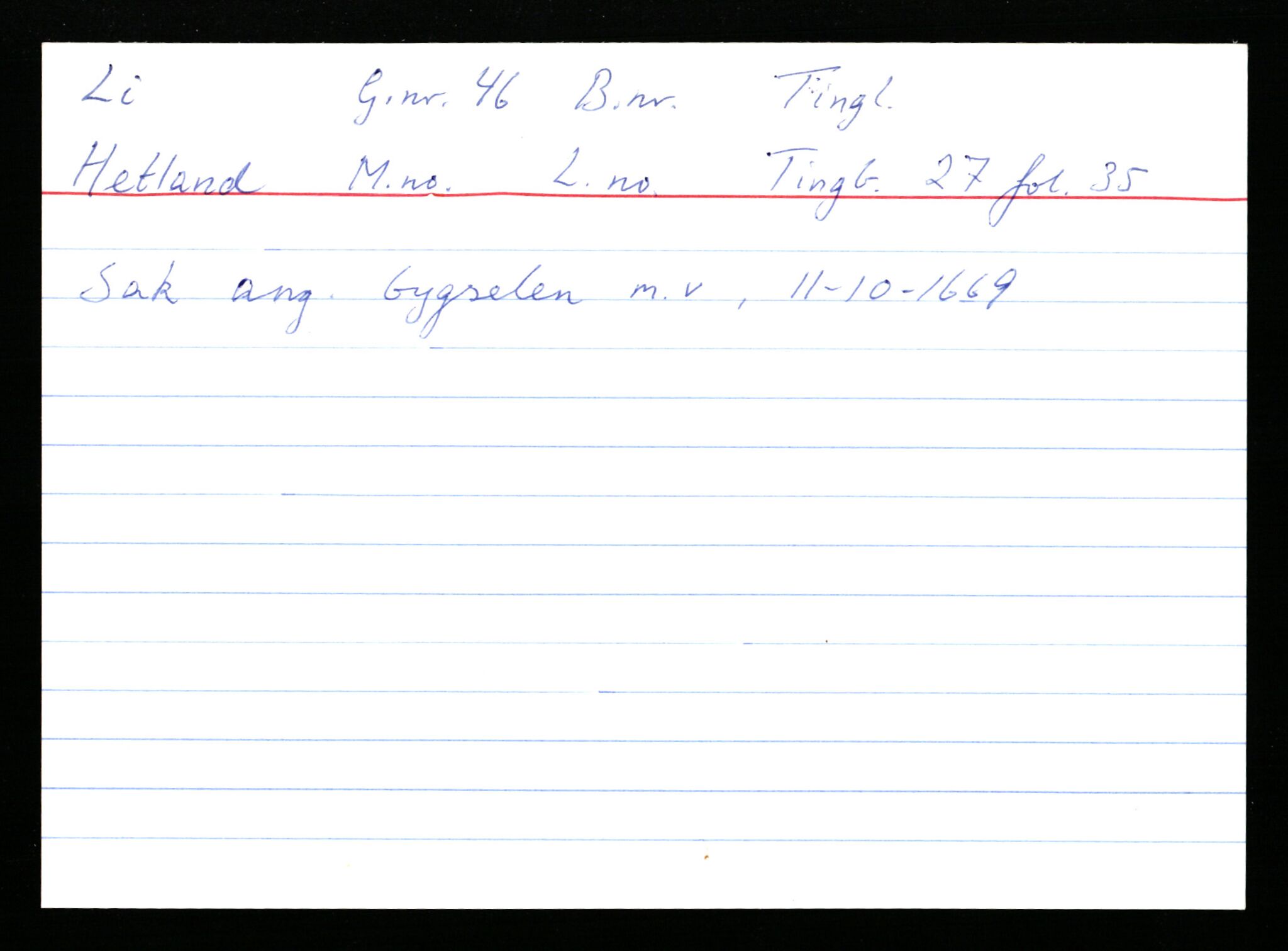 Statsarkivet i Stavanger, AV/SAST-A-101971/03/Y/Ym/L0035: Åstedskort sortert etter gårdsnavn: Leiranger - Lindanger, 1600-1950, s. 205