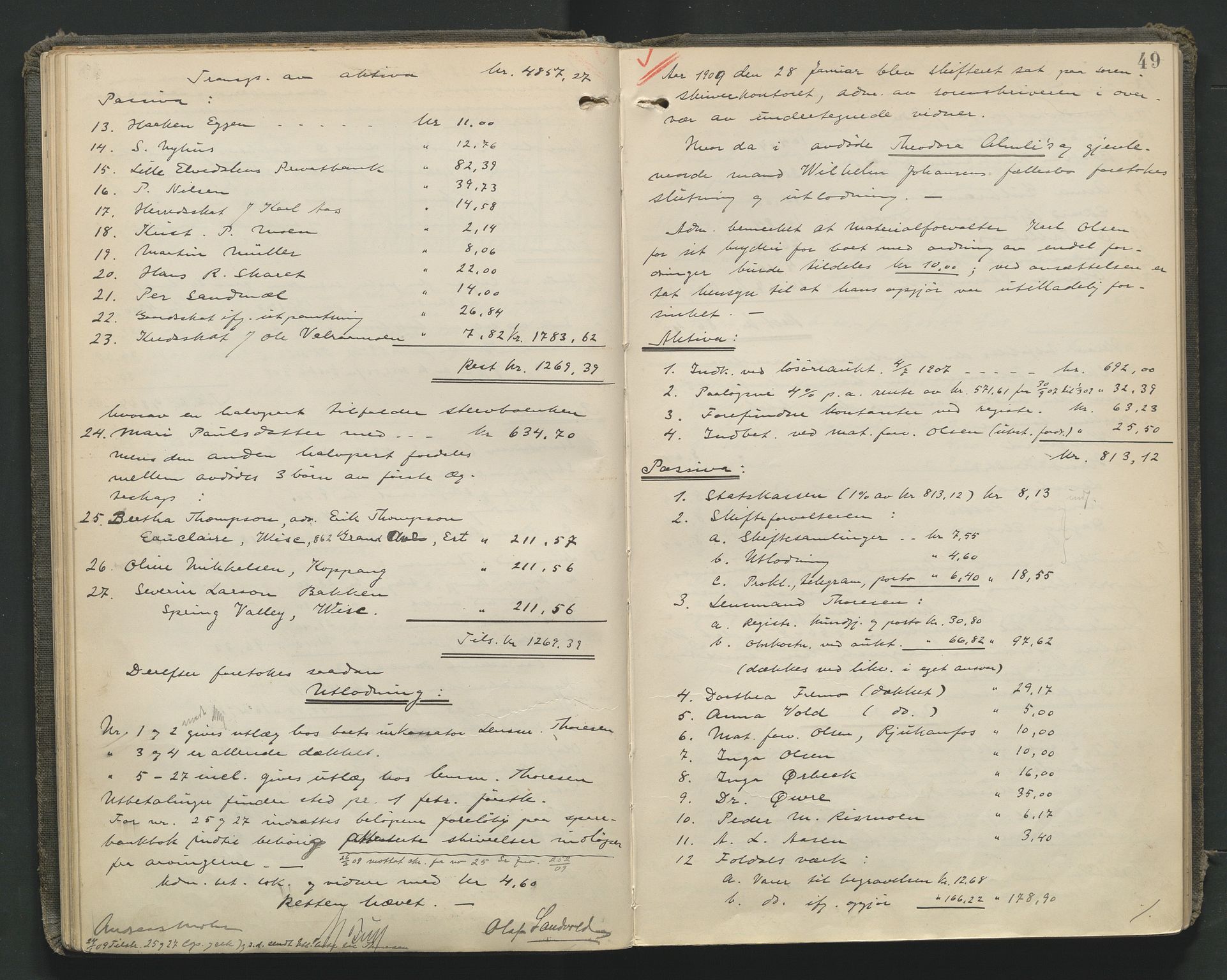 Nord-Østerdal tingrett, SAH/TING-020/J/Jd/L0006: Skifteutlodningsprotokoll, 1907-1920, s. 49