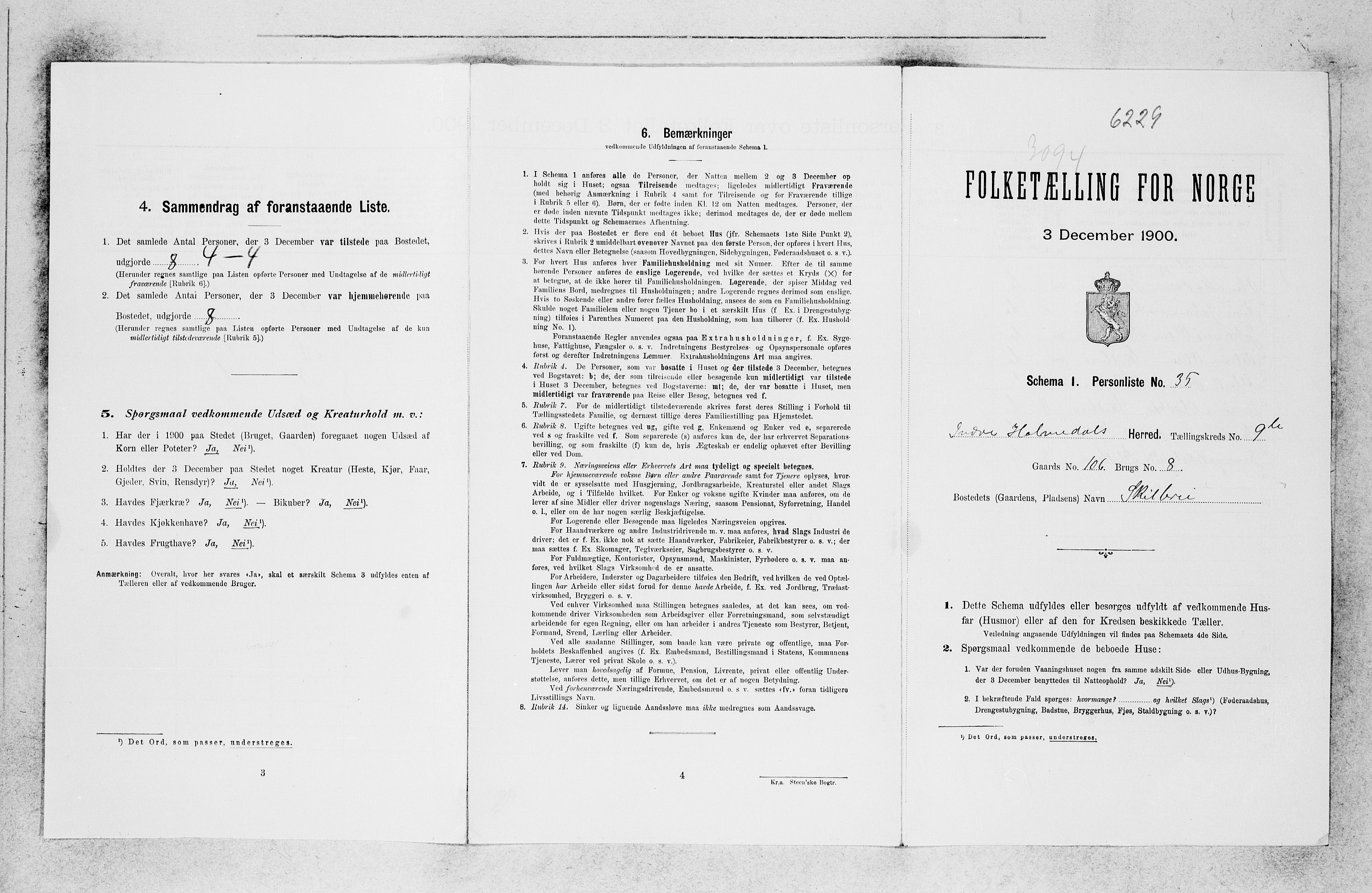 SAB, Folketelling 1900 for 1430 Indre Holmedal herred, 1900, s. 72