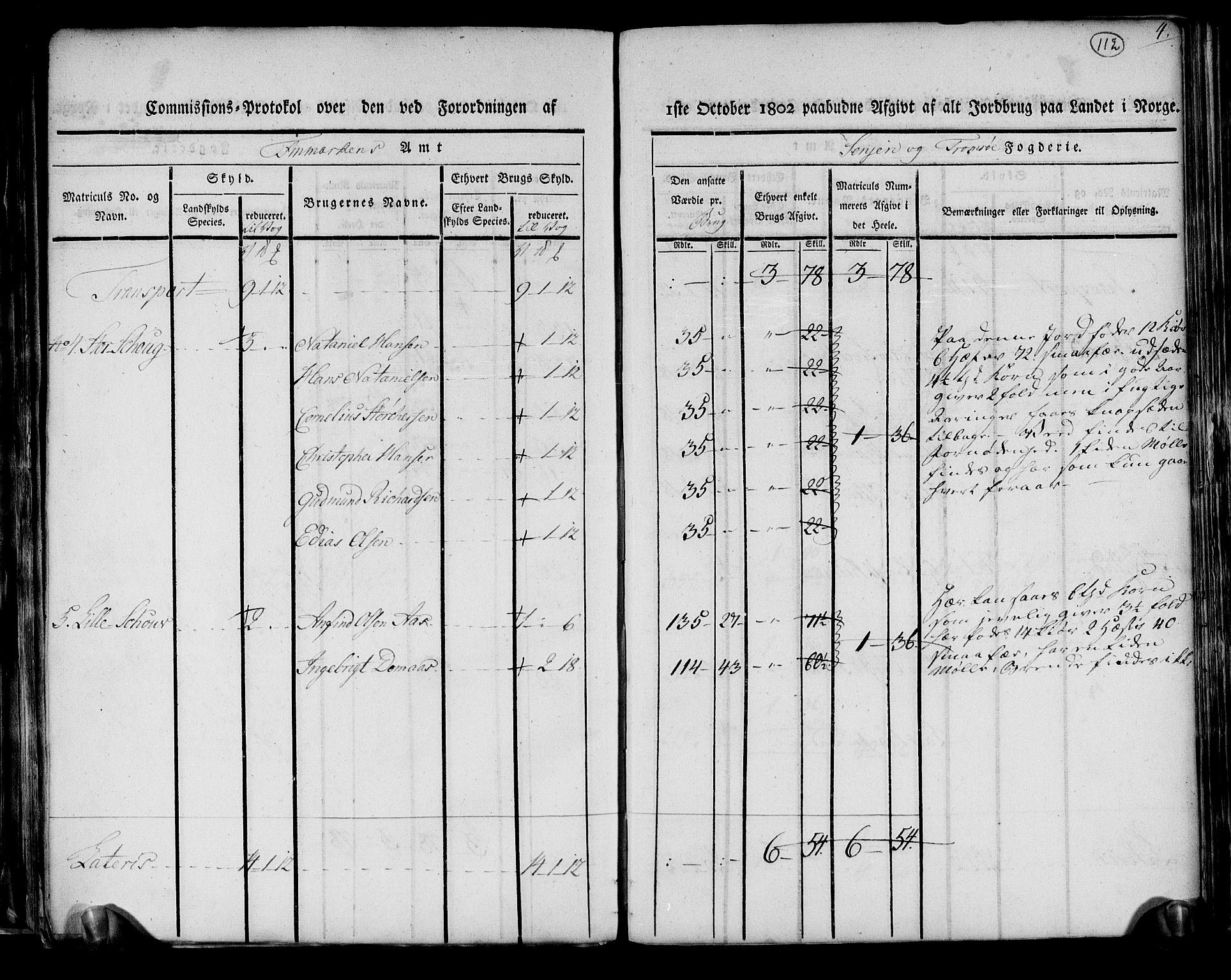 Rentekammeret inntil 1814, Realistisk ordnet avdeling, AV/RA-EA-4070/N/Ne/Nea/L0167: til 0169: Senja og Tromsø fogderi. Kommisjonsprotokoll for Sand, Torsken, Fauskevåg, Kvæfjord, Astafjord, Dyrøy og Gisund tinglag, 1803, s. 87