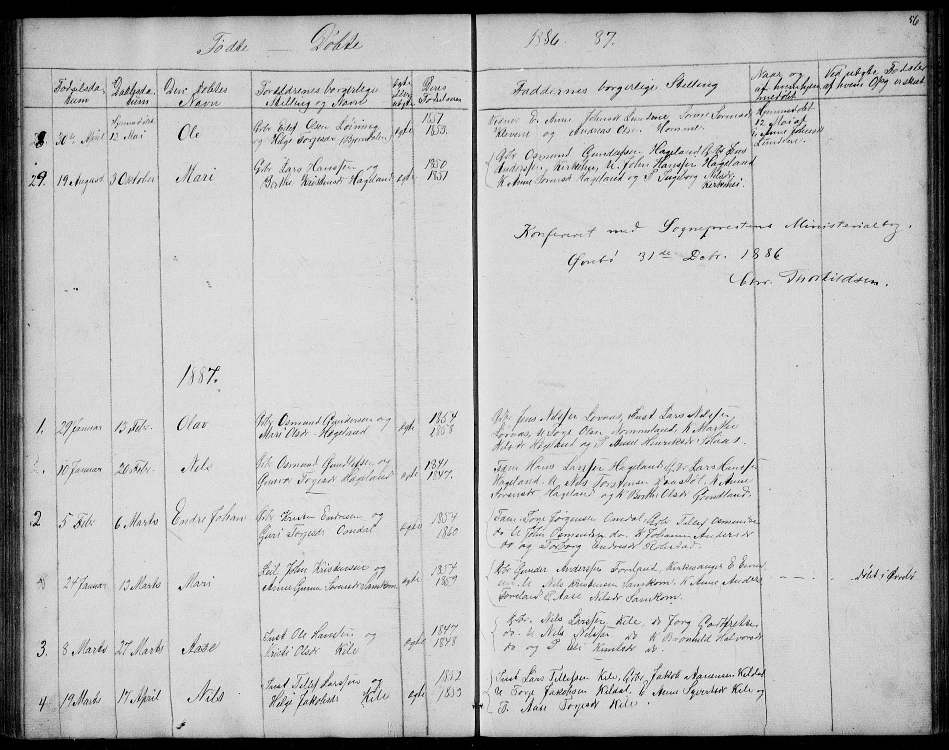 Vennesla sokneprestkontor, AV/SAK-1111-0045/Fb/Fba/L0002: Klokkerbok nr. B 2, 1859-1889, s. 56