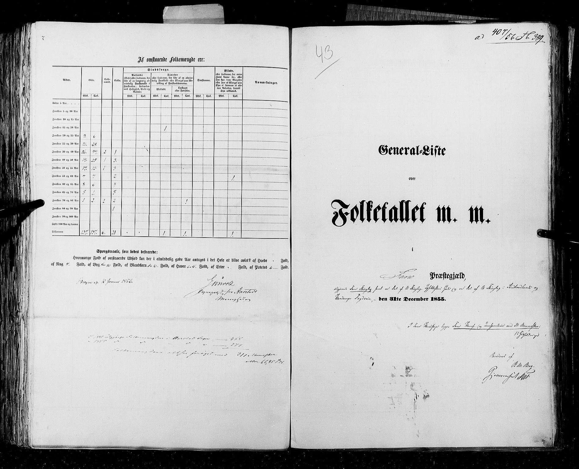 RA, Folketellingen 1855, bind 4: Stavanger amt og Søndre Bergenhus amt, 1855, s. 389