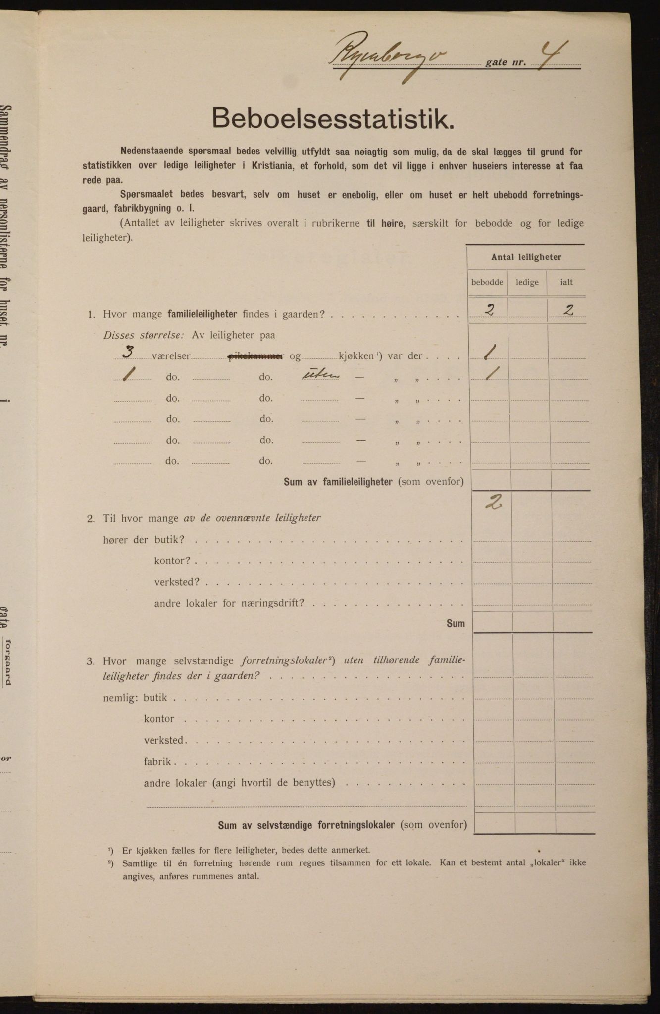 OBA, Kommunal folketelling 1.2.1912 for Kristiania, 1912, s. 85855